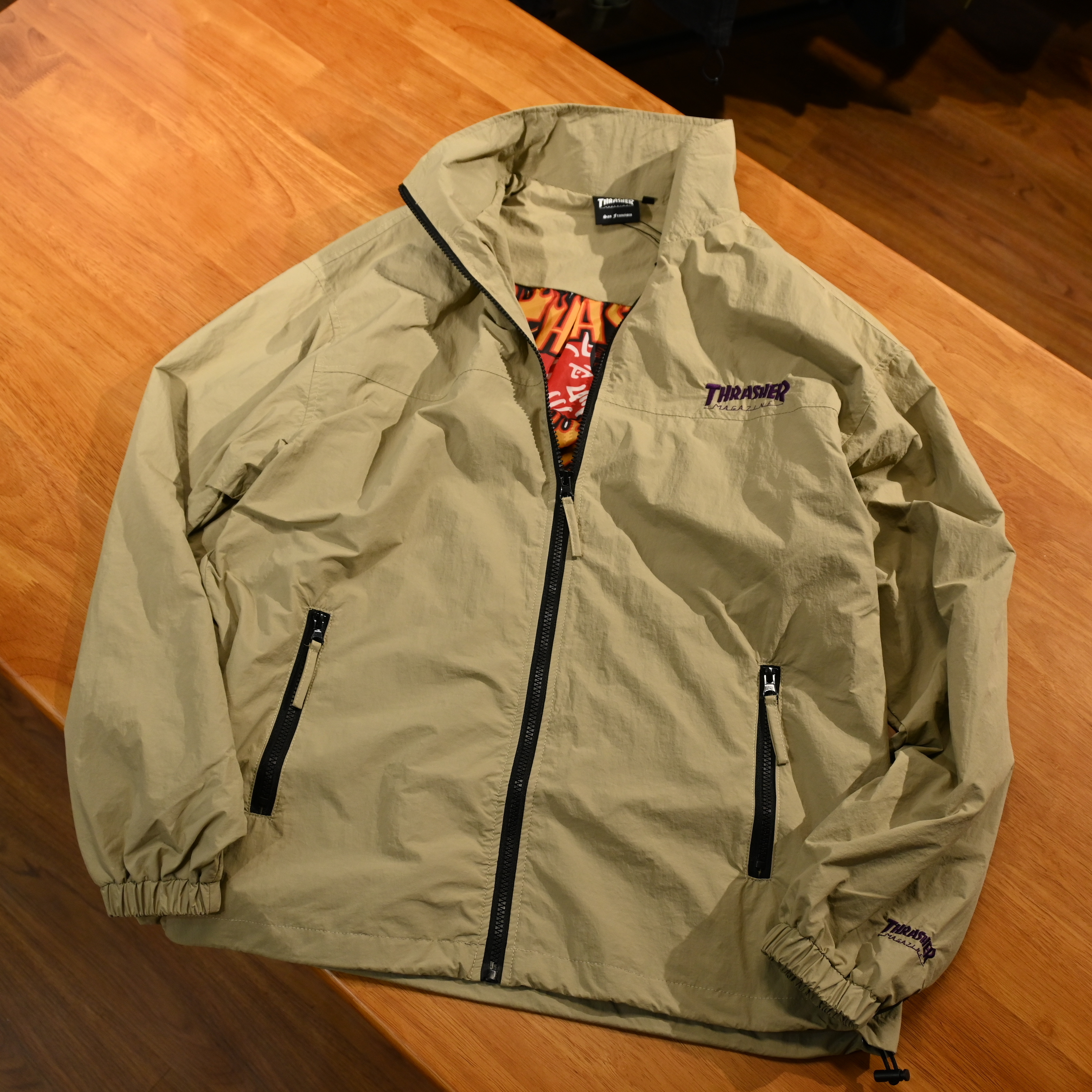 Thrasher JP All-Over Patterned Lined nylon jacket