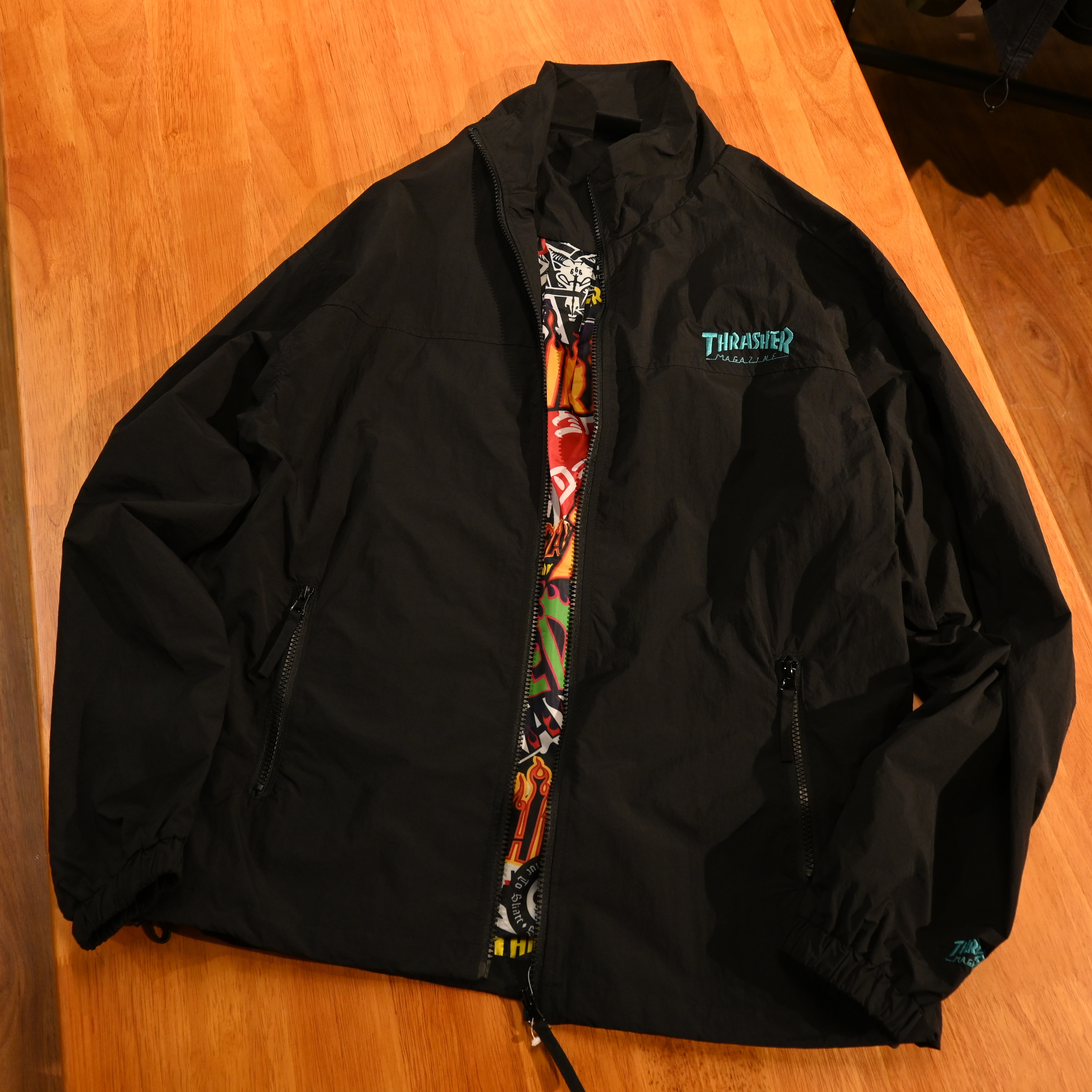 Thrasher JP All-Over Patterned Lined nylon jacket