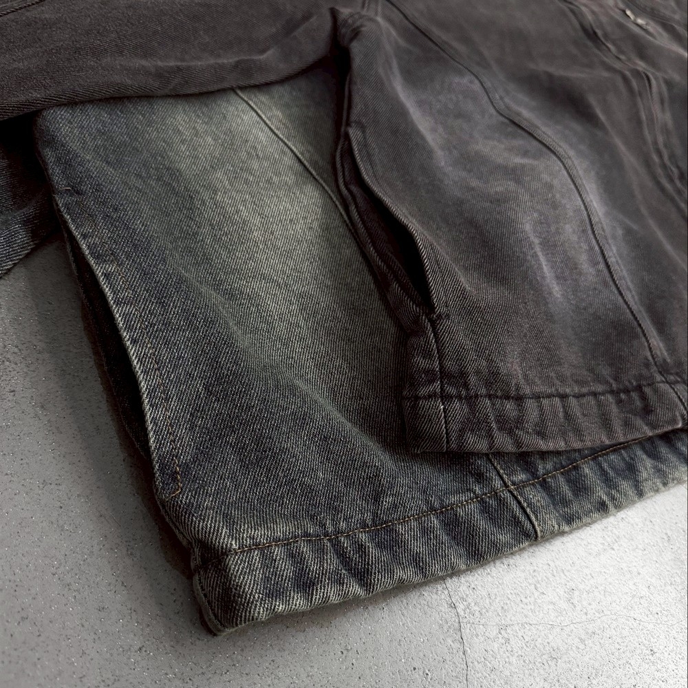 立領合身水洗牛仔外套 68841