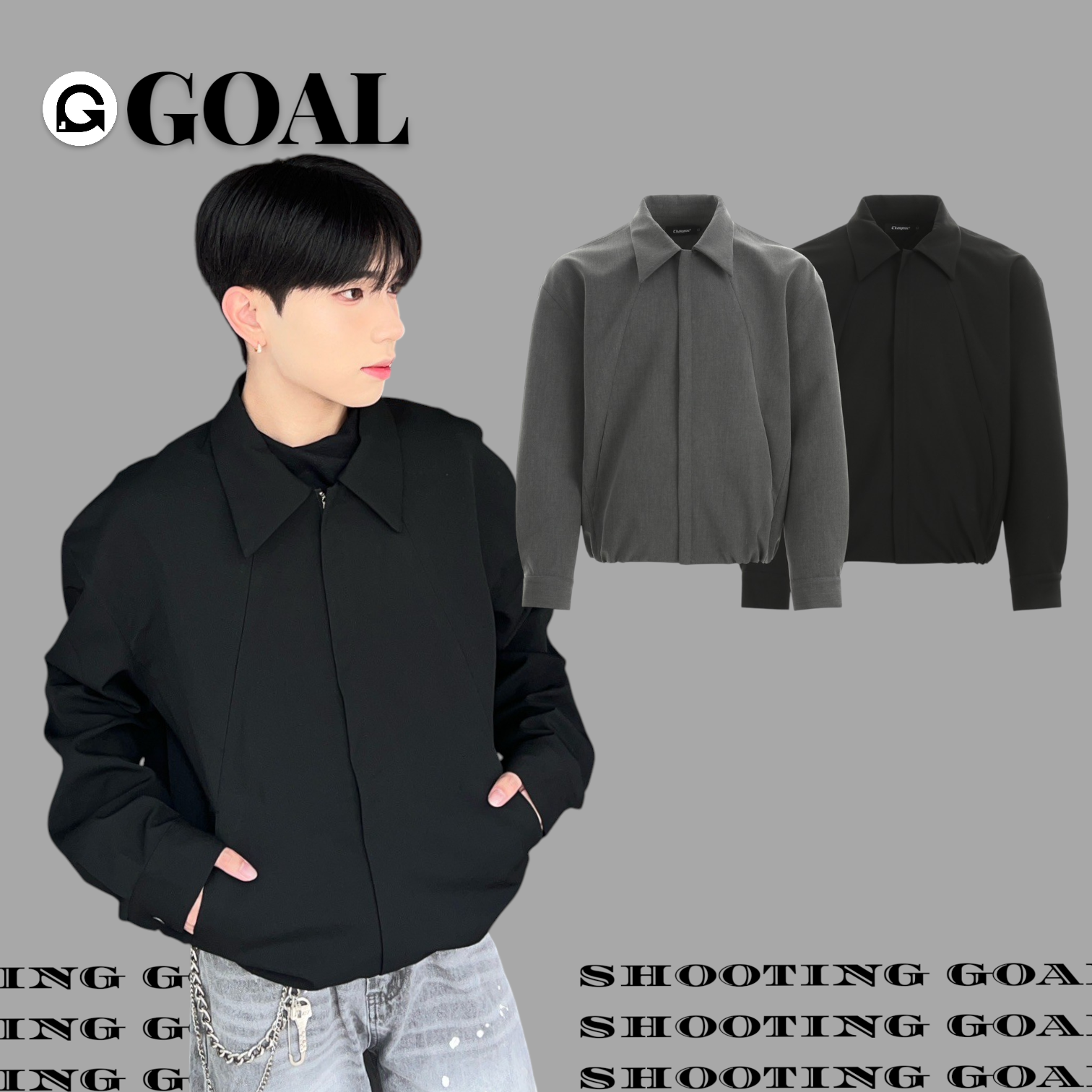 (GOAL) 美式解構短寬西裝外套 淺C250Q25