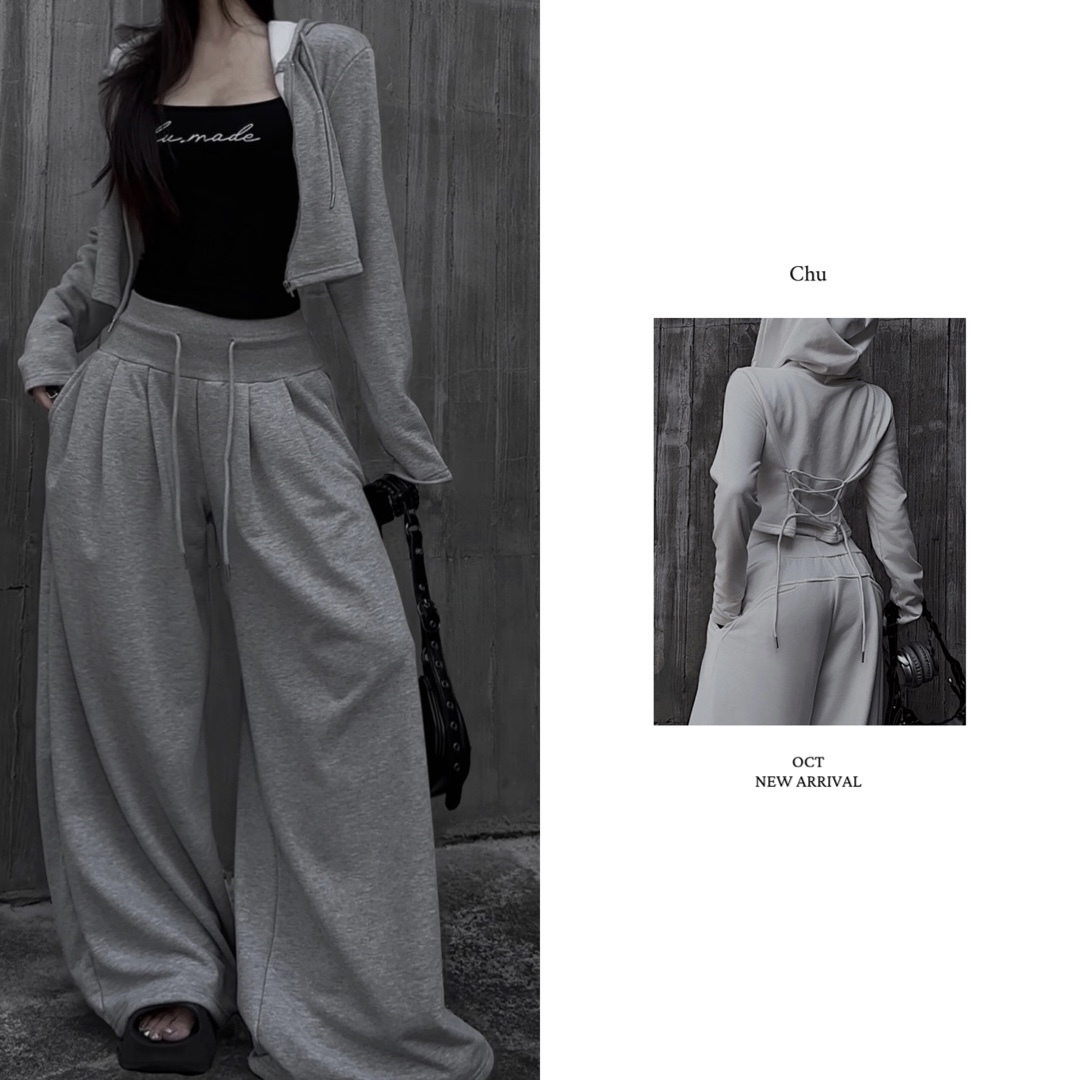 【 𝐂𝐇𝐔-𝐌𝐀𝐃𝐄 】10.30 私服自留-連帽衛衣衛褲套裝(組合販售)/售完不補