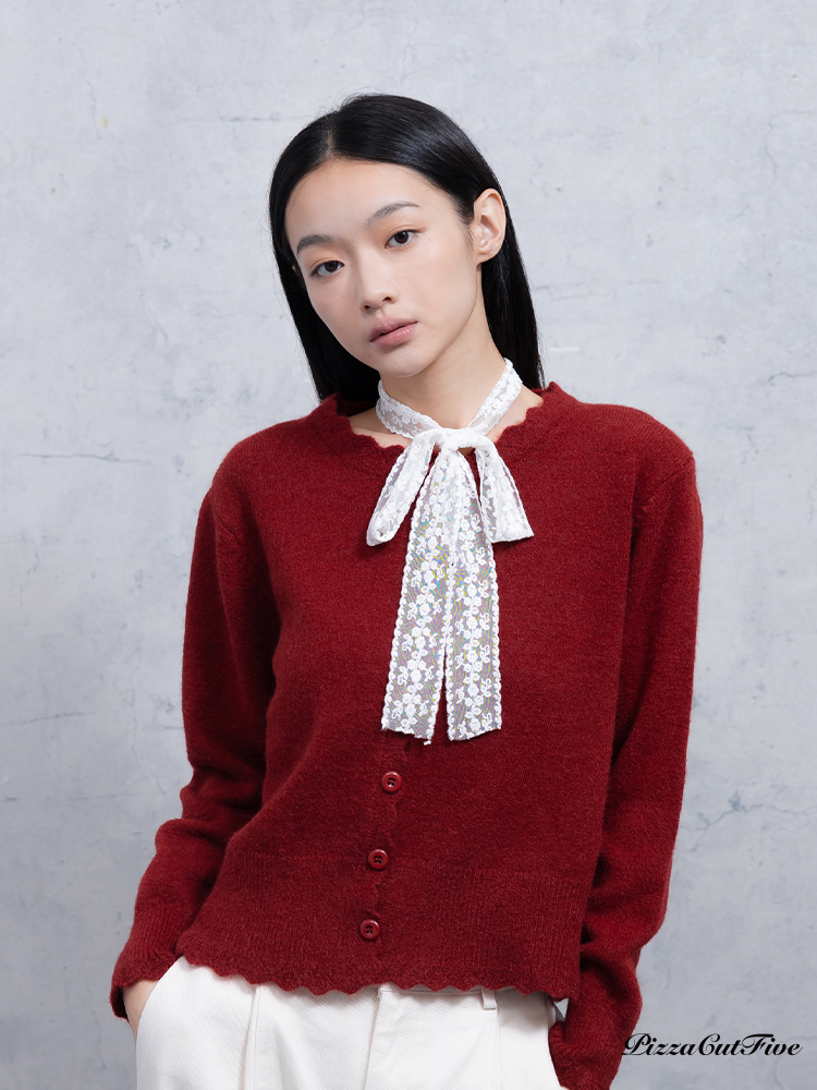 [SALE]蝴蝶結絲帶針織外套 PizzaCutFive PCF253415022