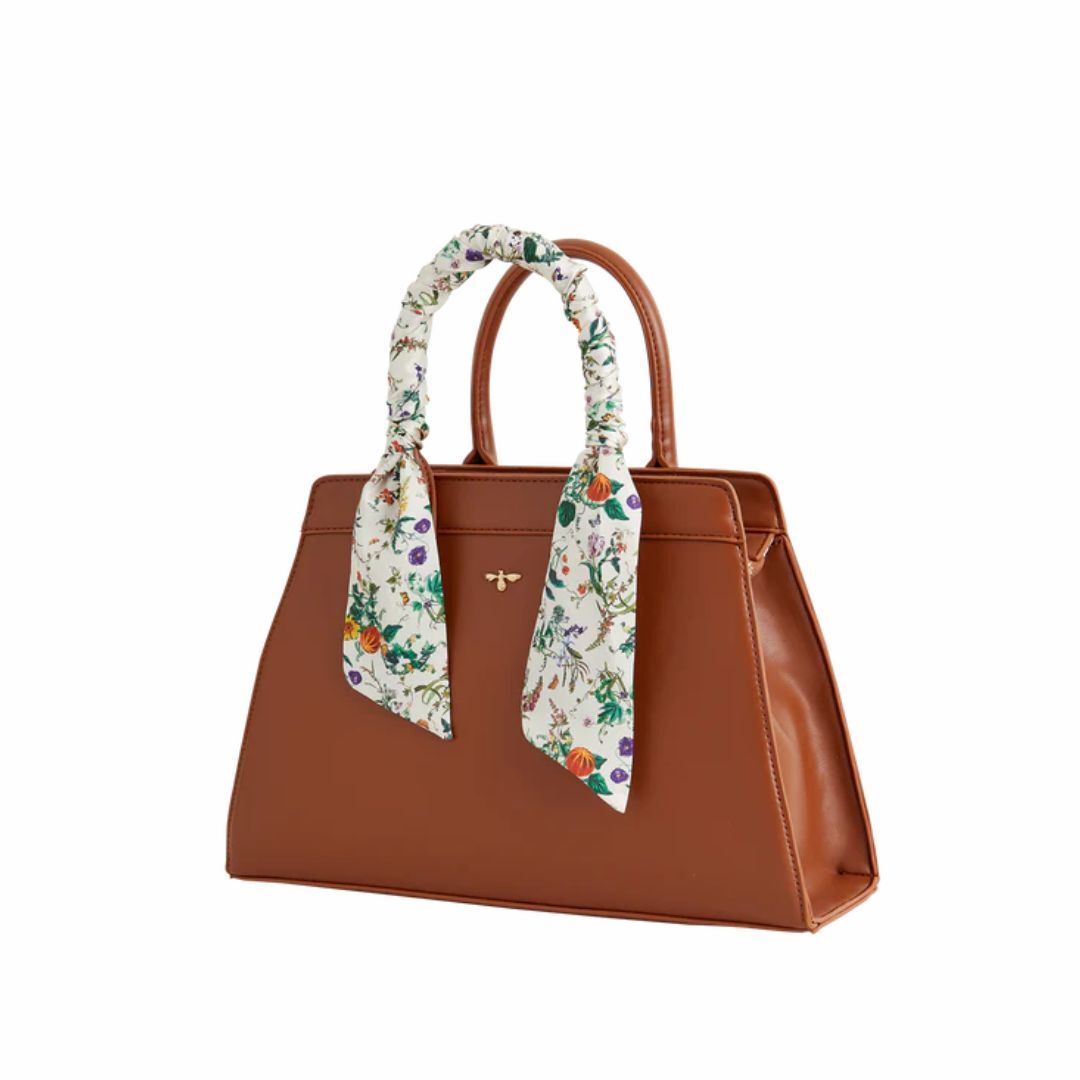 1FD1027-020 FABLE ENGLAND Botanical Pumpkin Tote - Tan #47062 (EU)