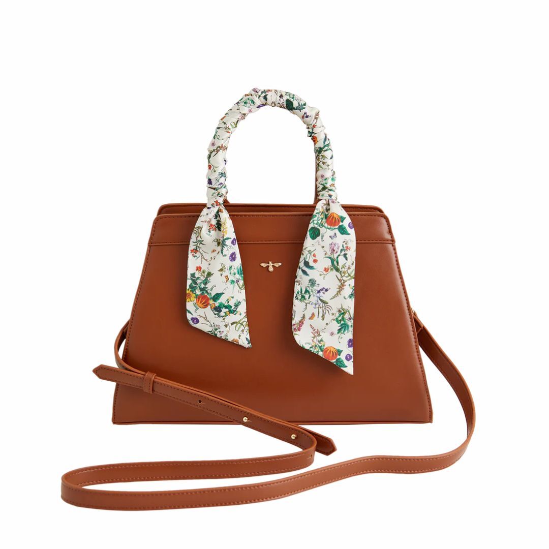 1FD1027-020 FABLE ENGLAND Botanical Pumpkin Tote - Tan #47062 (EU)