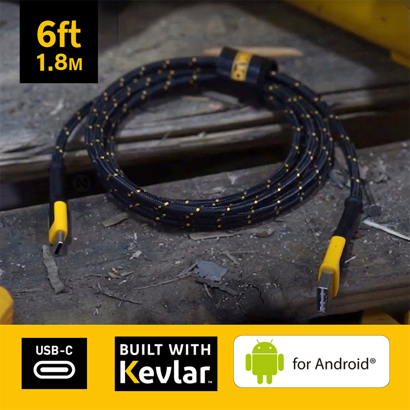 DEWALT 美國 得偉｜Type-C to USB 充電傳輸線 充電線｜長180cm｜A-C｜DXMA1311348E