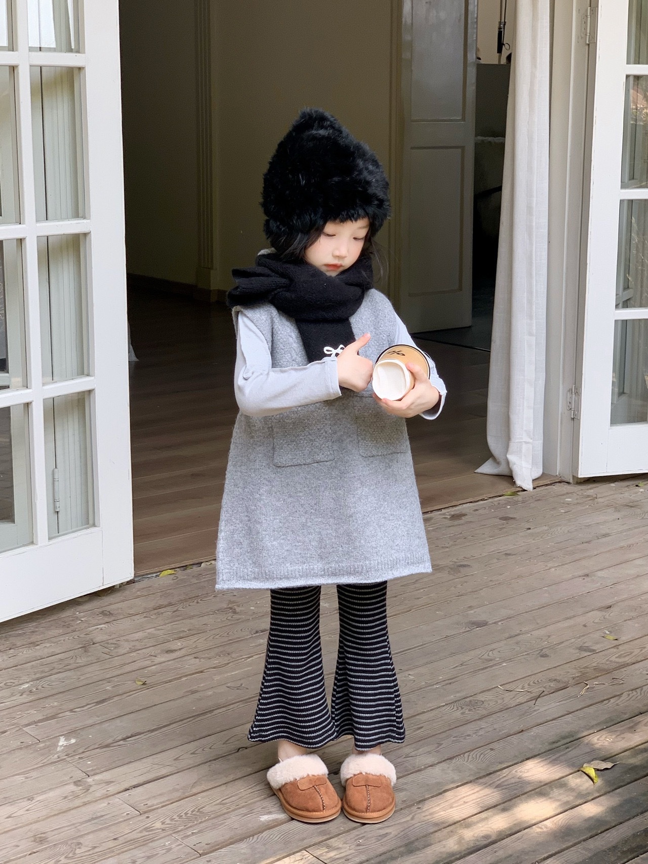 現貨｜打底衫黑130 格雷系灰套裝 ᝰ.