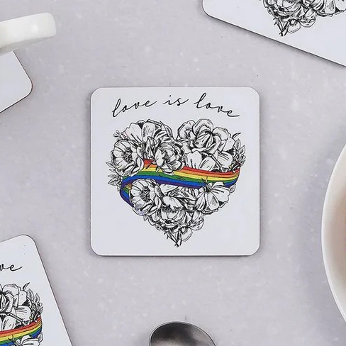 1VE1026-155 VICTORIA EGGS Love is Love Single Coaster #CTR35 (D-EU-E)