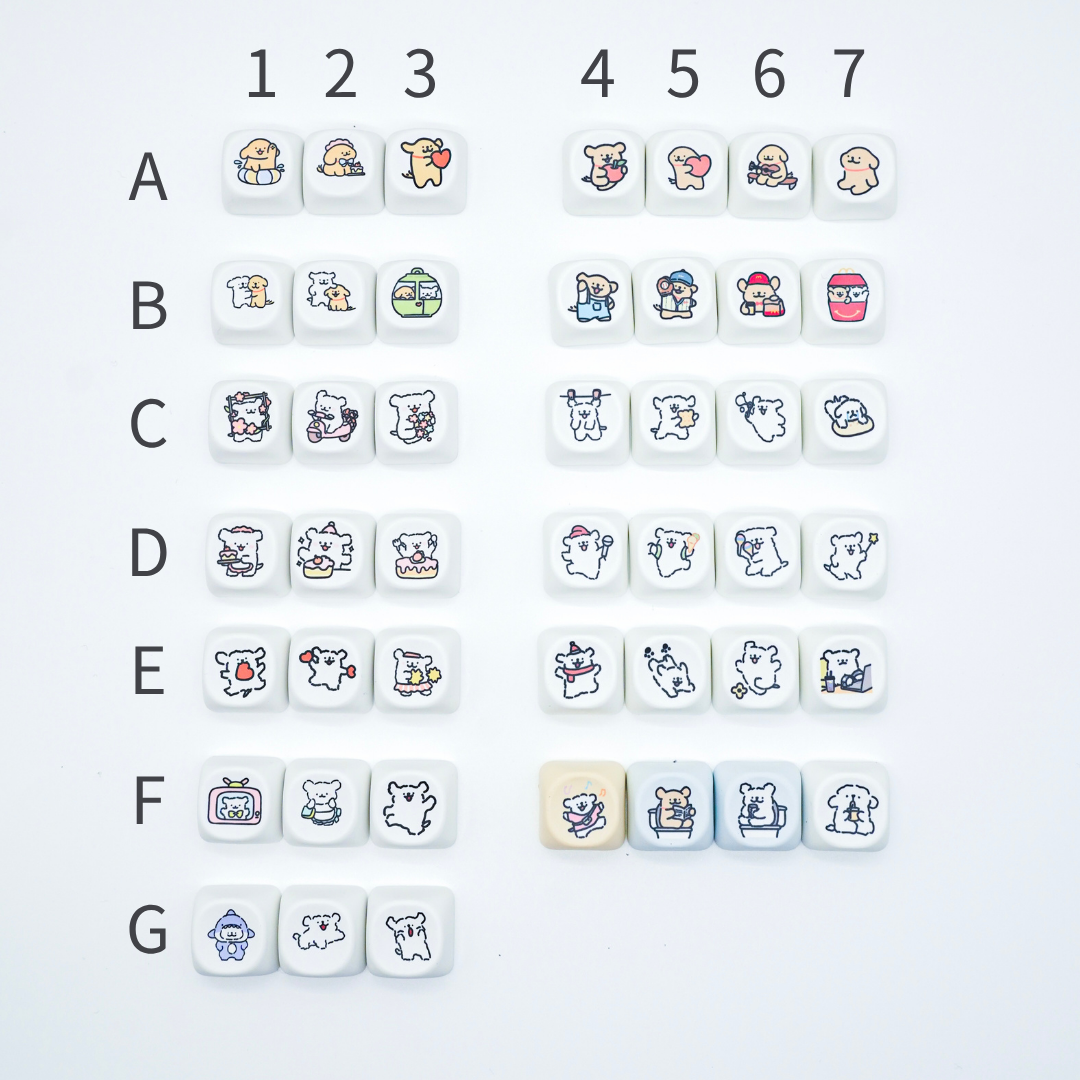 客製化線條小狗鍵盤解壓匙扣