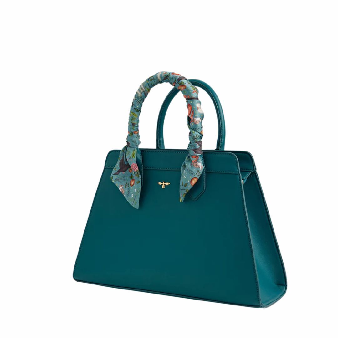 1FD1027-028 FABLE ENGLAND Catherine Rowe Into The Woods Tote - Teal #47154 (EU)