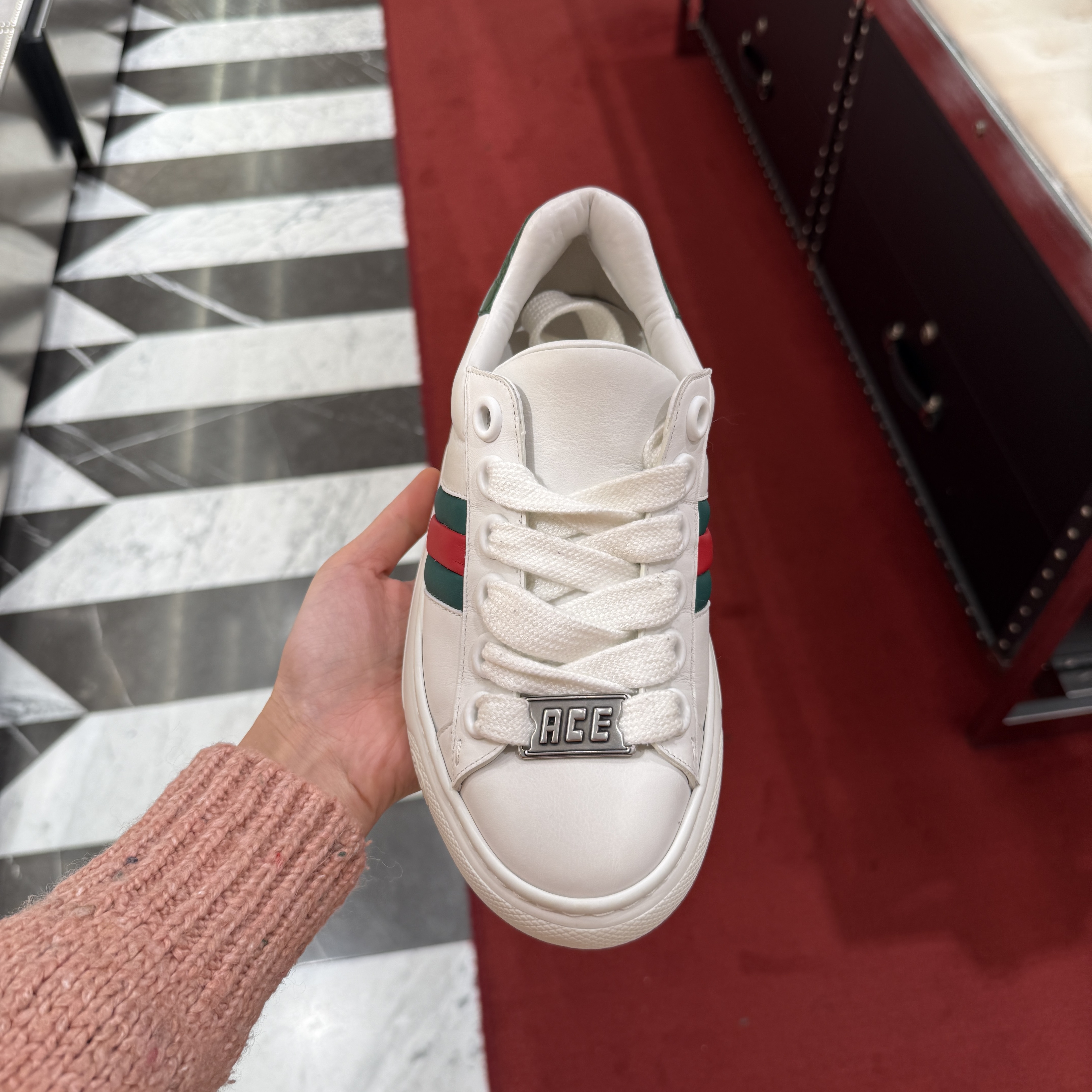 Gucci Hyper Ace Web Sneakers White 806633