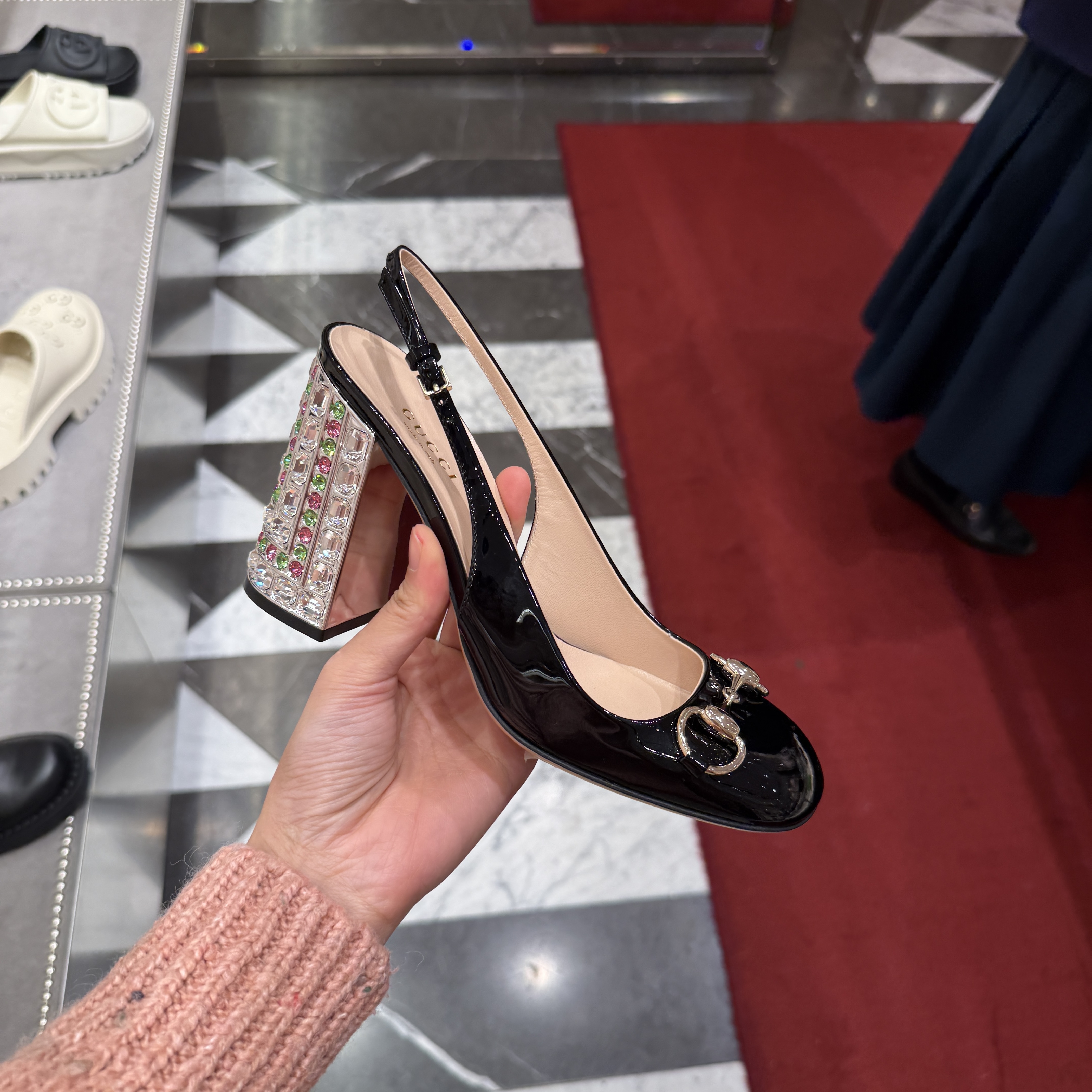 Gucci Lady Horsebit Heels Slingbacks 795984