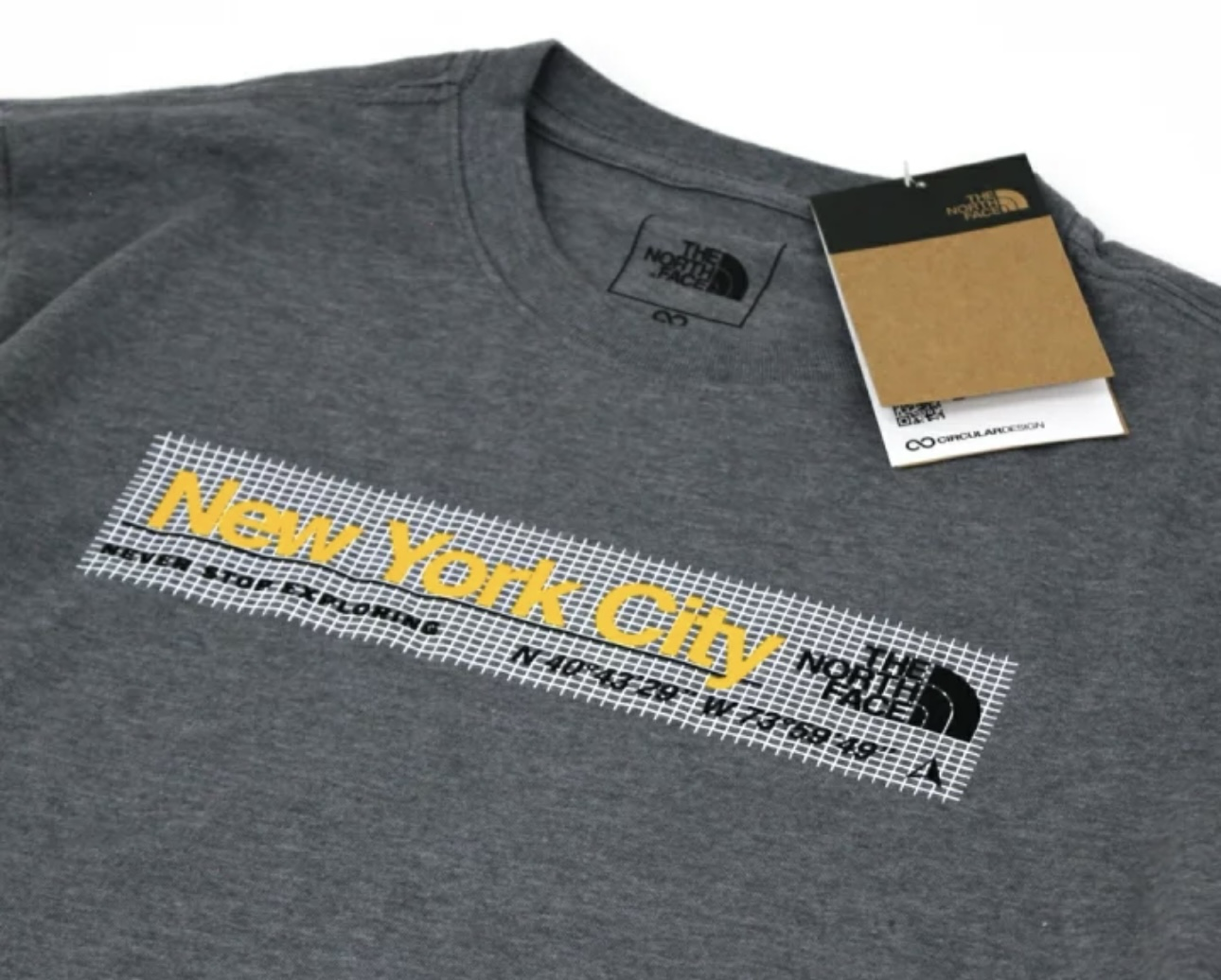 【直播】The North Face N.Y限量款 LL1036888 短袖上衣（灰色）