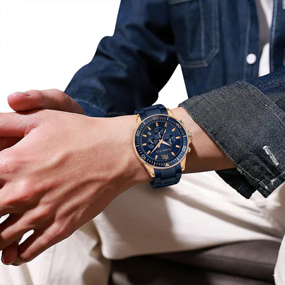 【Richard Rich】11代 真三眼 帶日期 單向旋轉錶圈 夜光指針 不鏽鋼/皮革 手錶