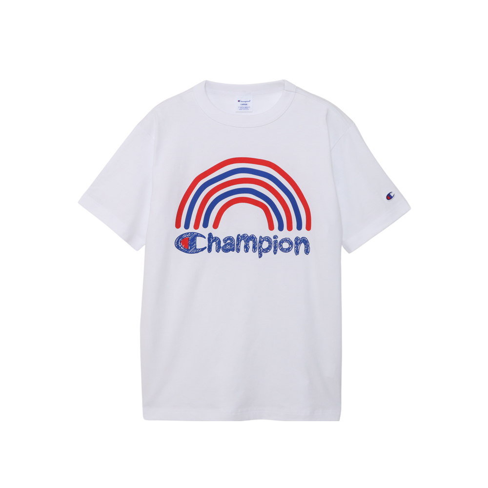 男款 -BASIC 手繪印花 短袖TEE-白色（C3-A302-010）