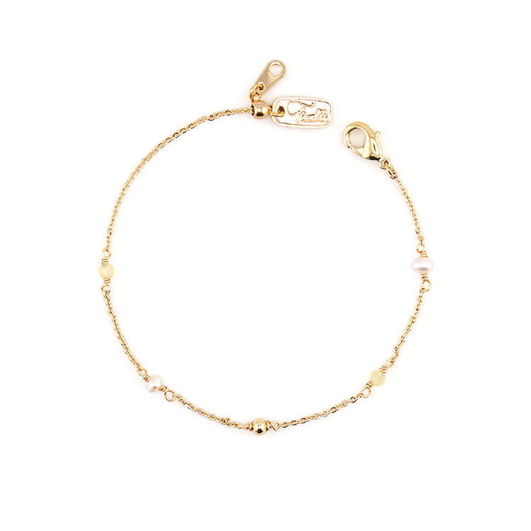 十一月誕生石 • 風信子 • 重生的愛 – 珍珠黃水晶 – 手鍊