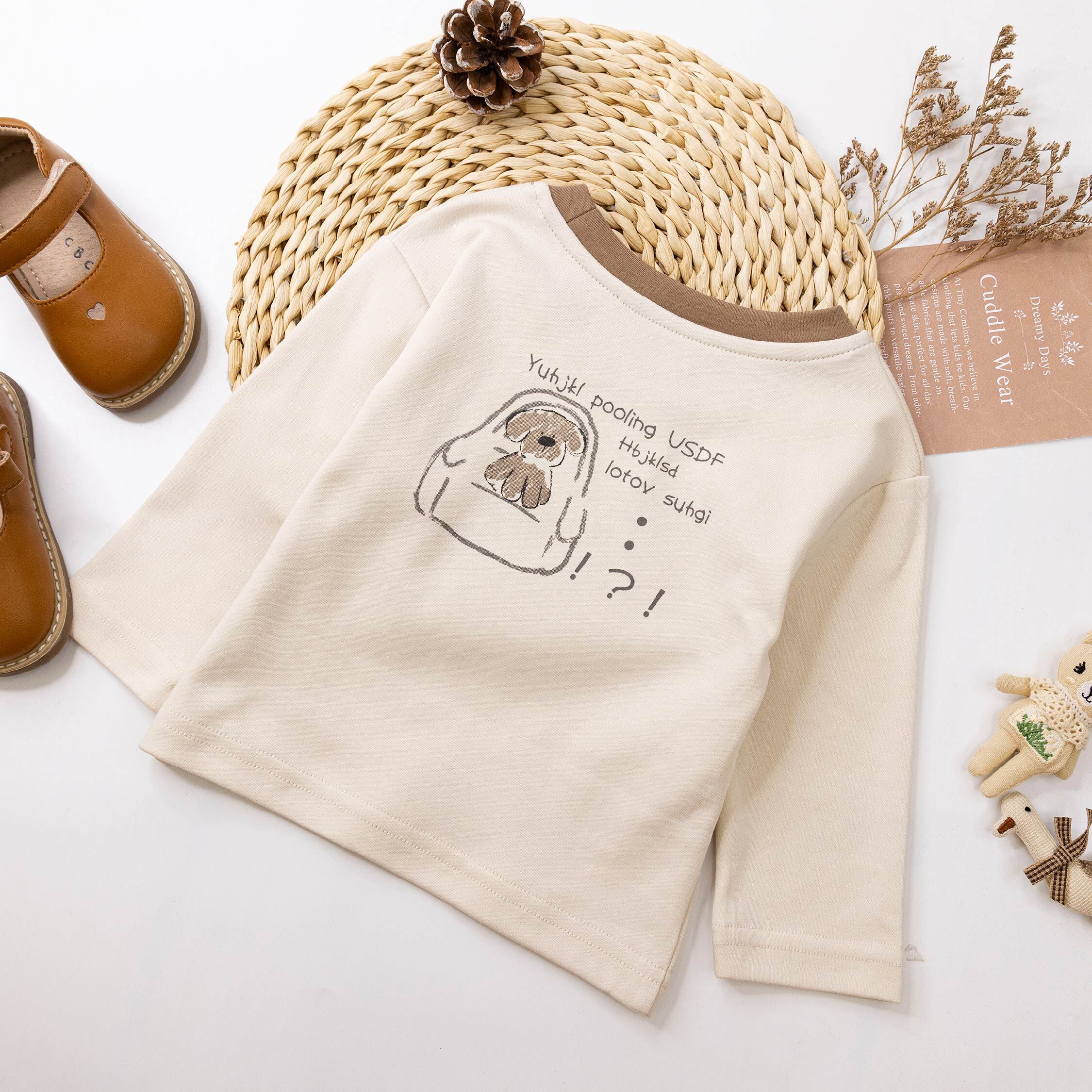 【H55494】淘氣領結小狗上衣