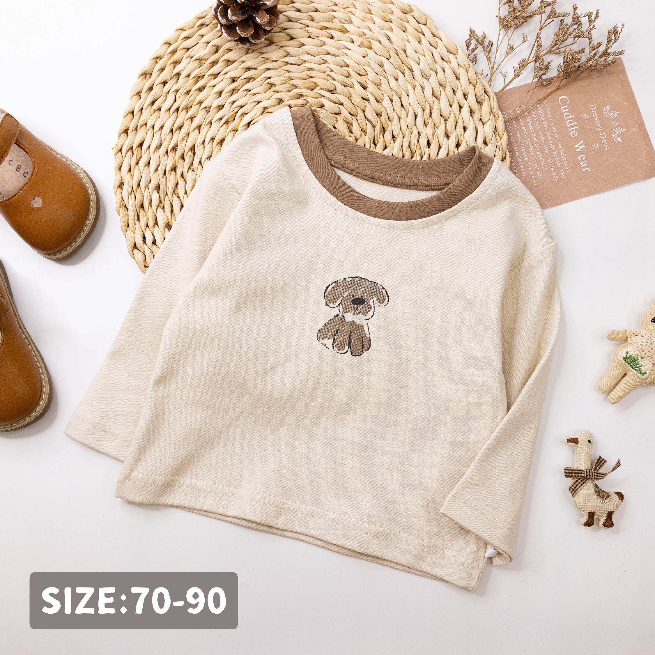 【H55494】淘氣領結小狗上衣