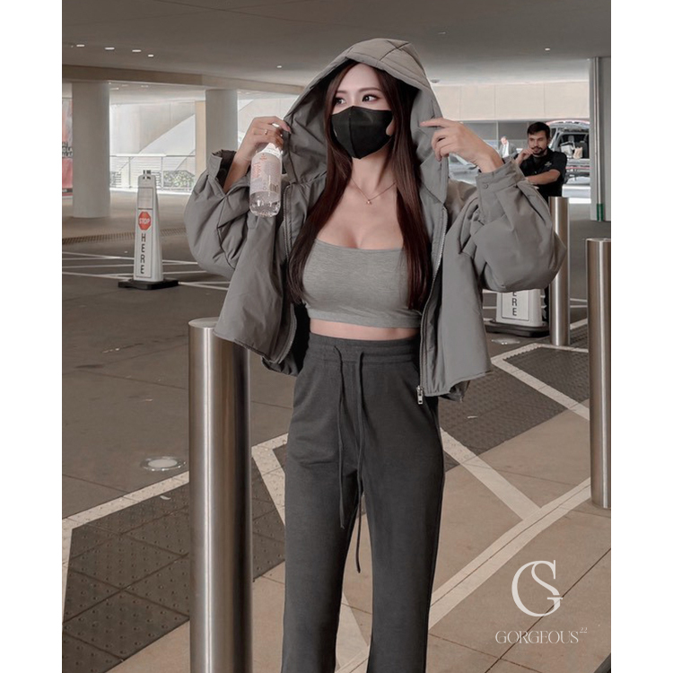 G9745 「雲層360°莫代爾平口兩穿BRA TOP」