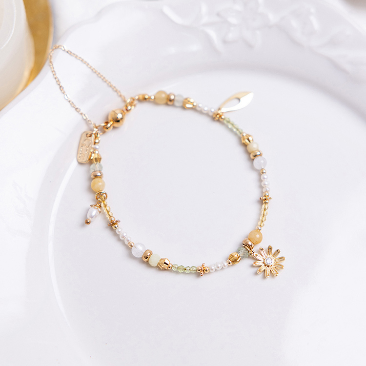 十一月誕生石 • 瑪格莉特 • 真愛 – 黃玉黃水晶 – 手鍊