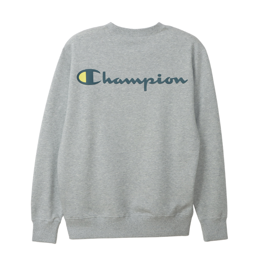 男款 -BASIC 小C印花長袖 大學T-灰色（C3-A012-070）