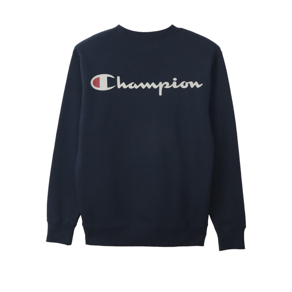 男款 -BASIC 小C印花長袖 大學T-深藍色（C3-A012-370）