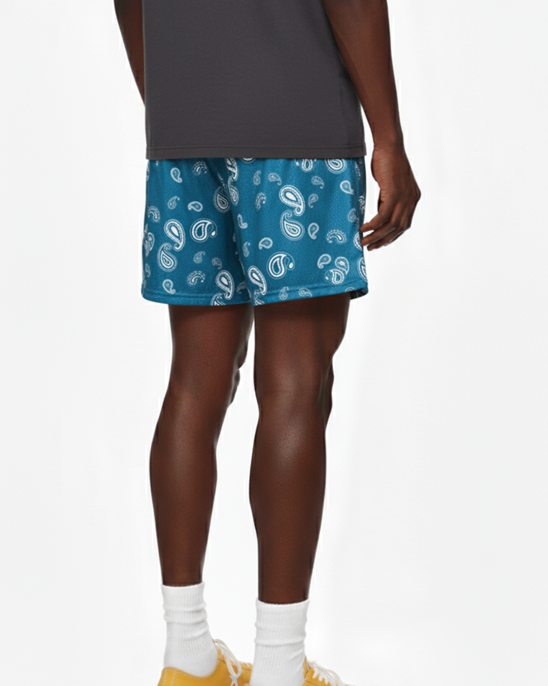 MTA PAISLEY PATTERN SHORT 灰藍色 青綠色 粉色 透氣 網眼 運動 變形蟲 單層 網布 短褲【MT25P006】