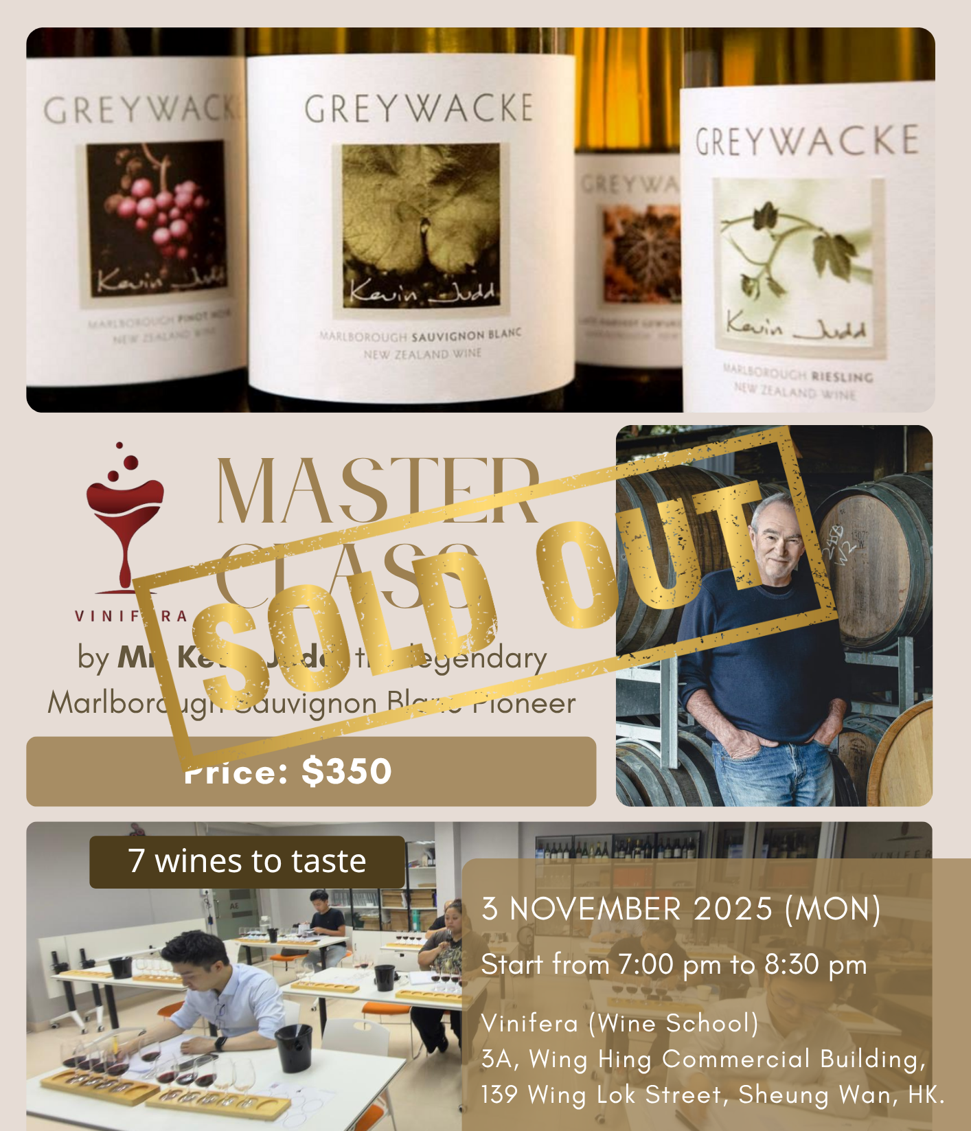 Greywacke Master Class at Vinifera (3rd November 2025, Monday)