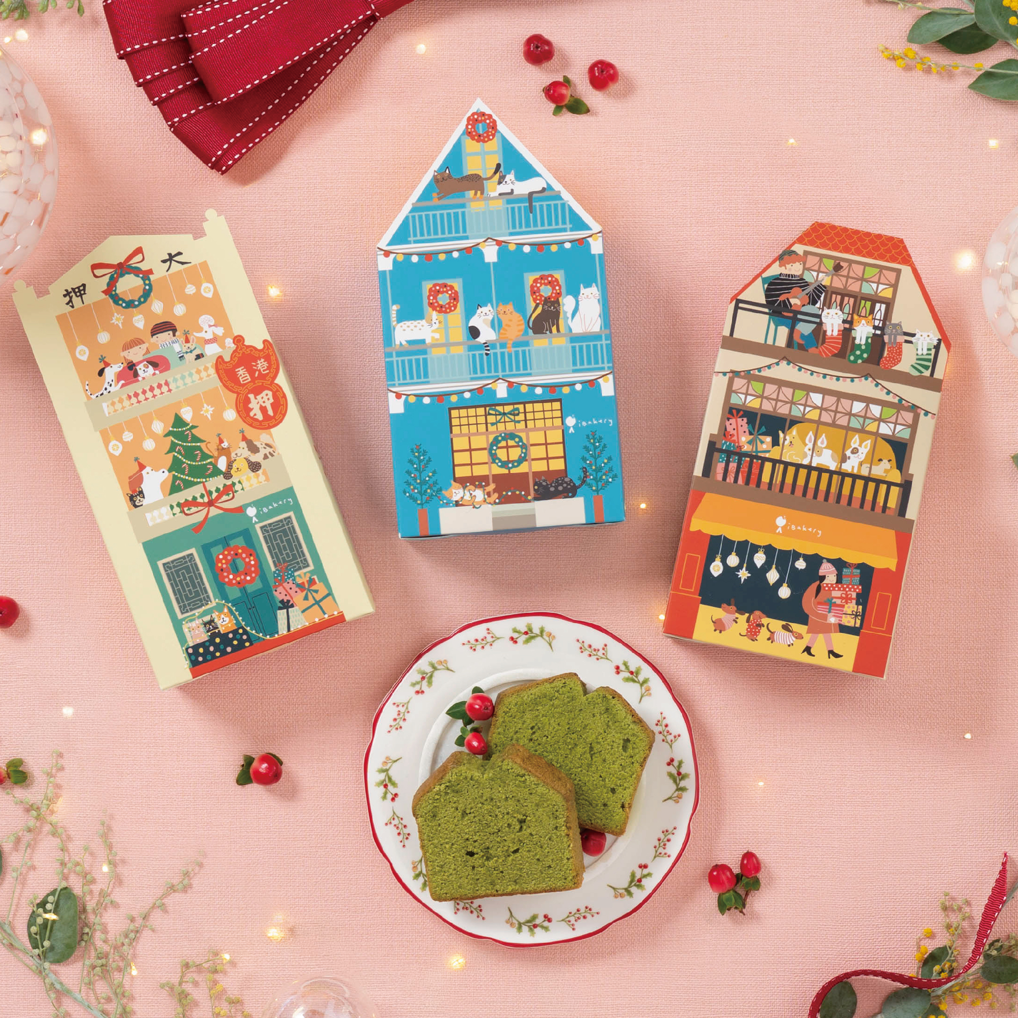 Xmas Matcha Pound Cake (Sliced，Minimum 8 boxes)