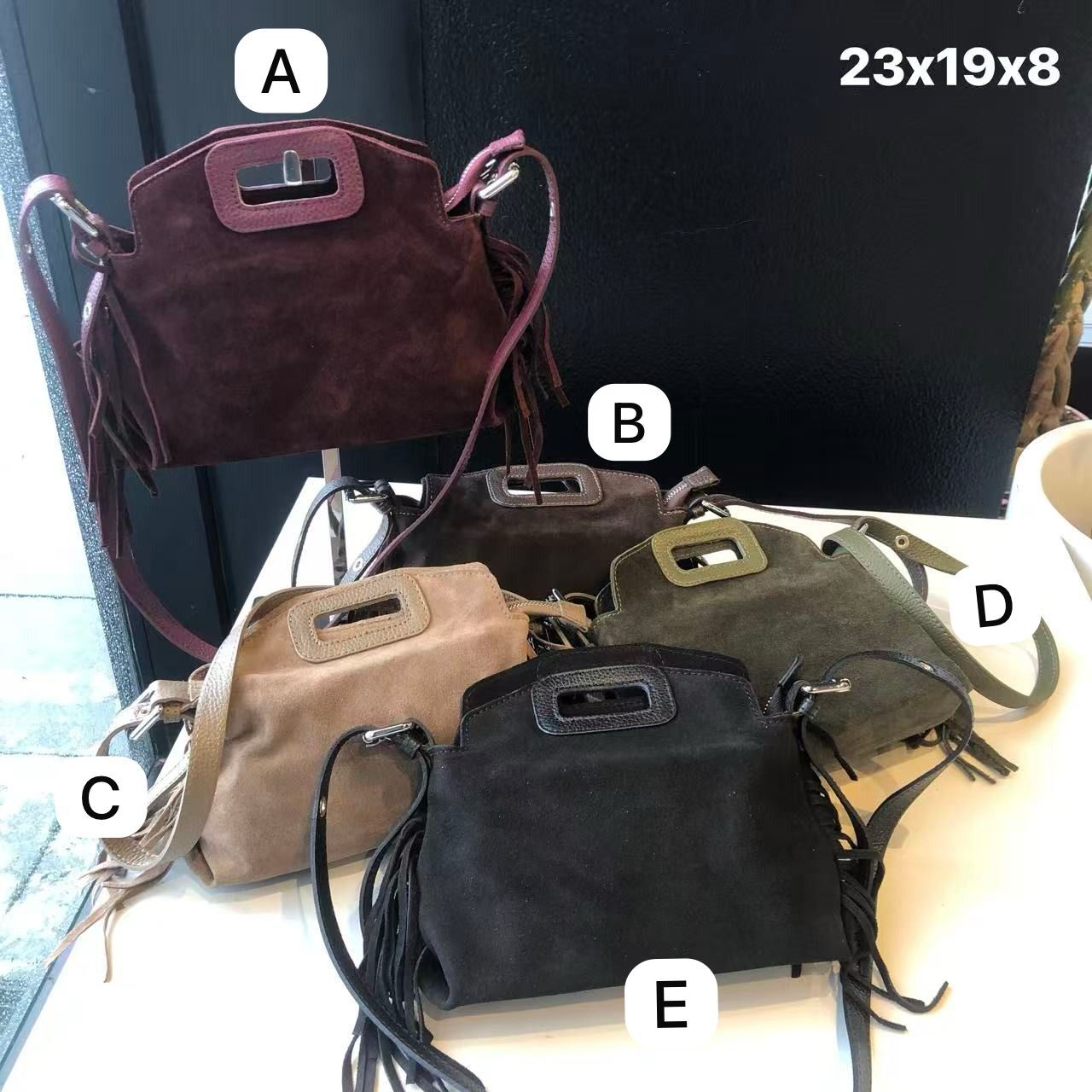 【直播】意大利皮具 LL102702 流蘇手提斜孭包