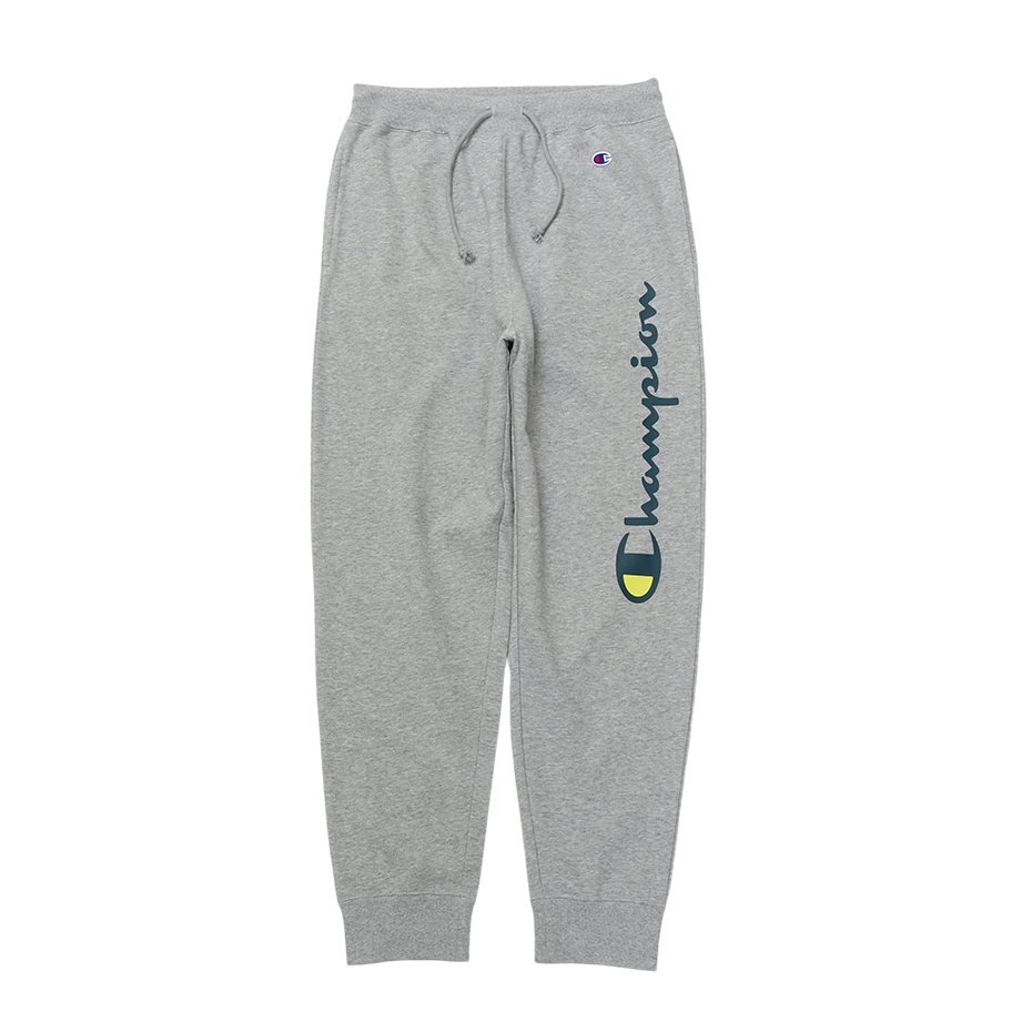 男款-BASIC LOGO印花棉質長褲-灰色（C3-A211-070）