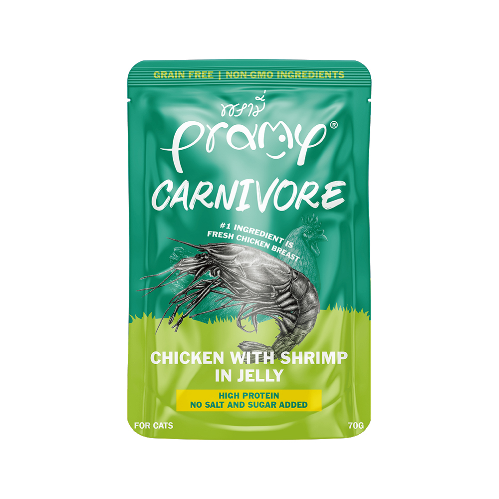 Pramy 爆肉高蛋白 活力雞+鮮蝦 肉凍口感