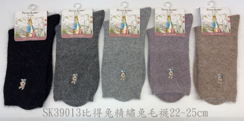 彼得兔精繡海毛兔毛襪SK39011-39013