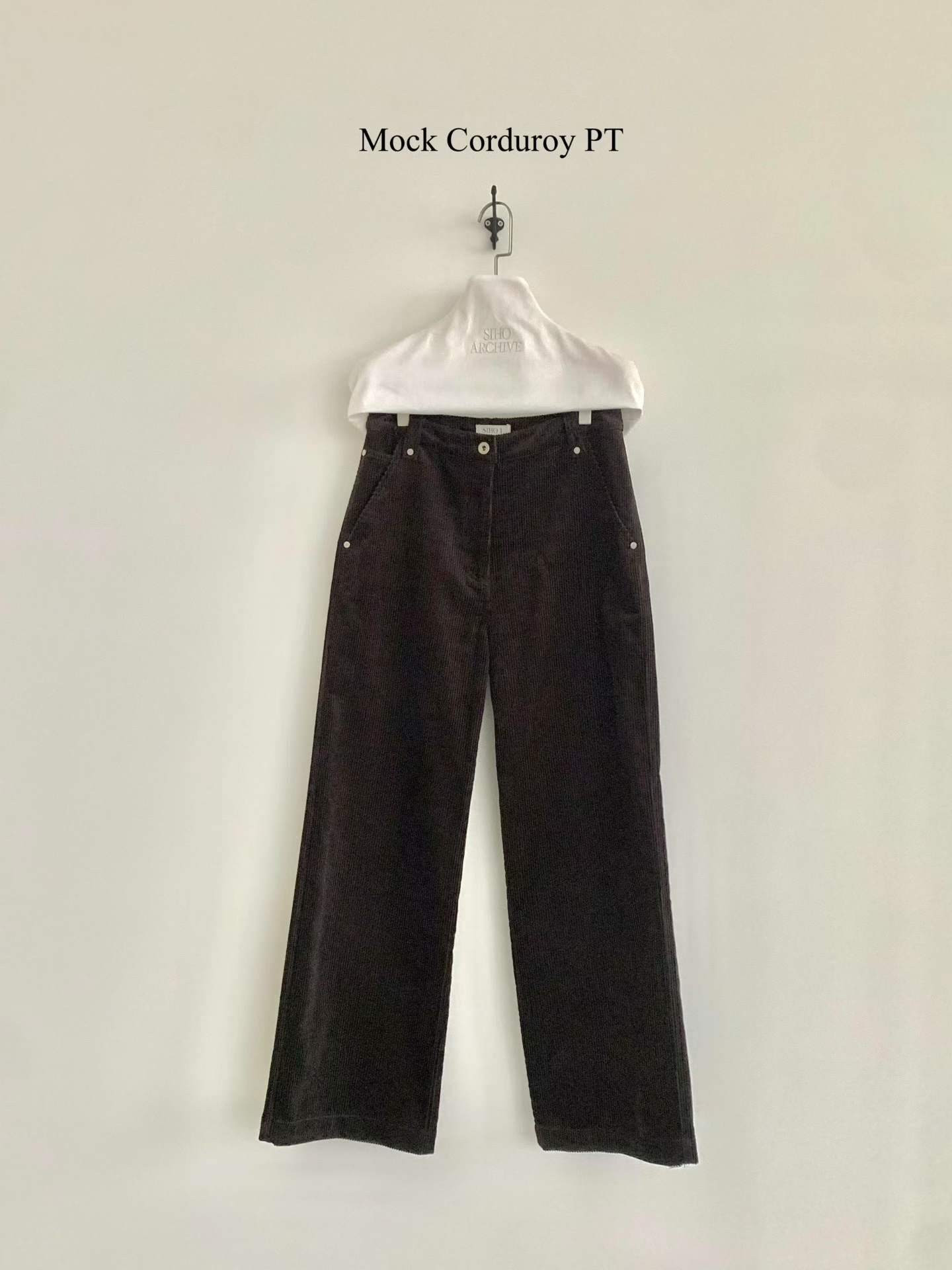 AP5108 仿燈芯絨高腰牛仔褲