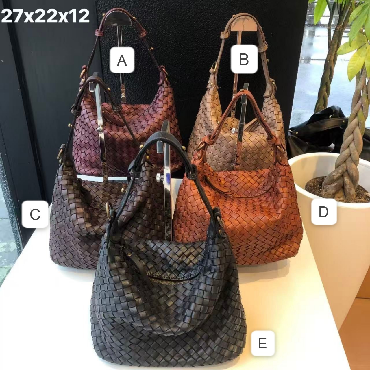 【直播】意大利皮具 LL102712 織紋側孭袋