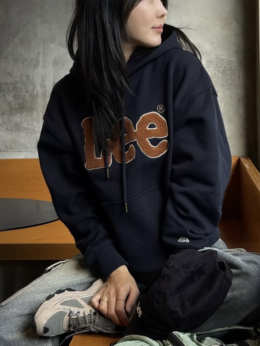 <快速出貨> LEE 立體毛絨大LOGO刷毛帽T 三色