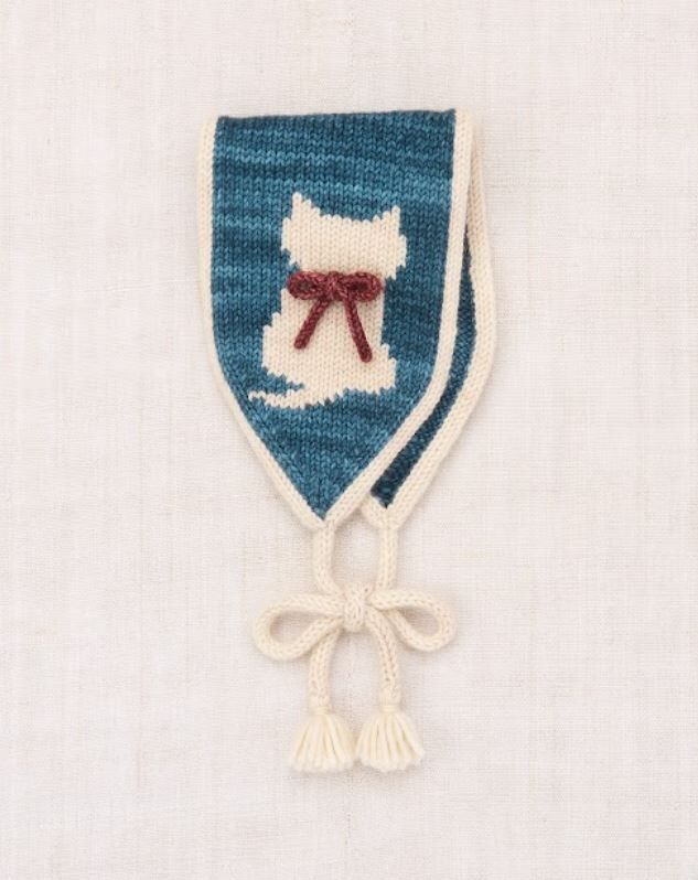 Misha & Puff 小貓綁帶頭圍巾 Kitten Headwarmer - Blue Smoke