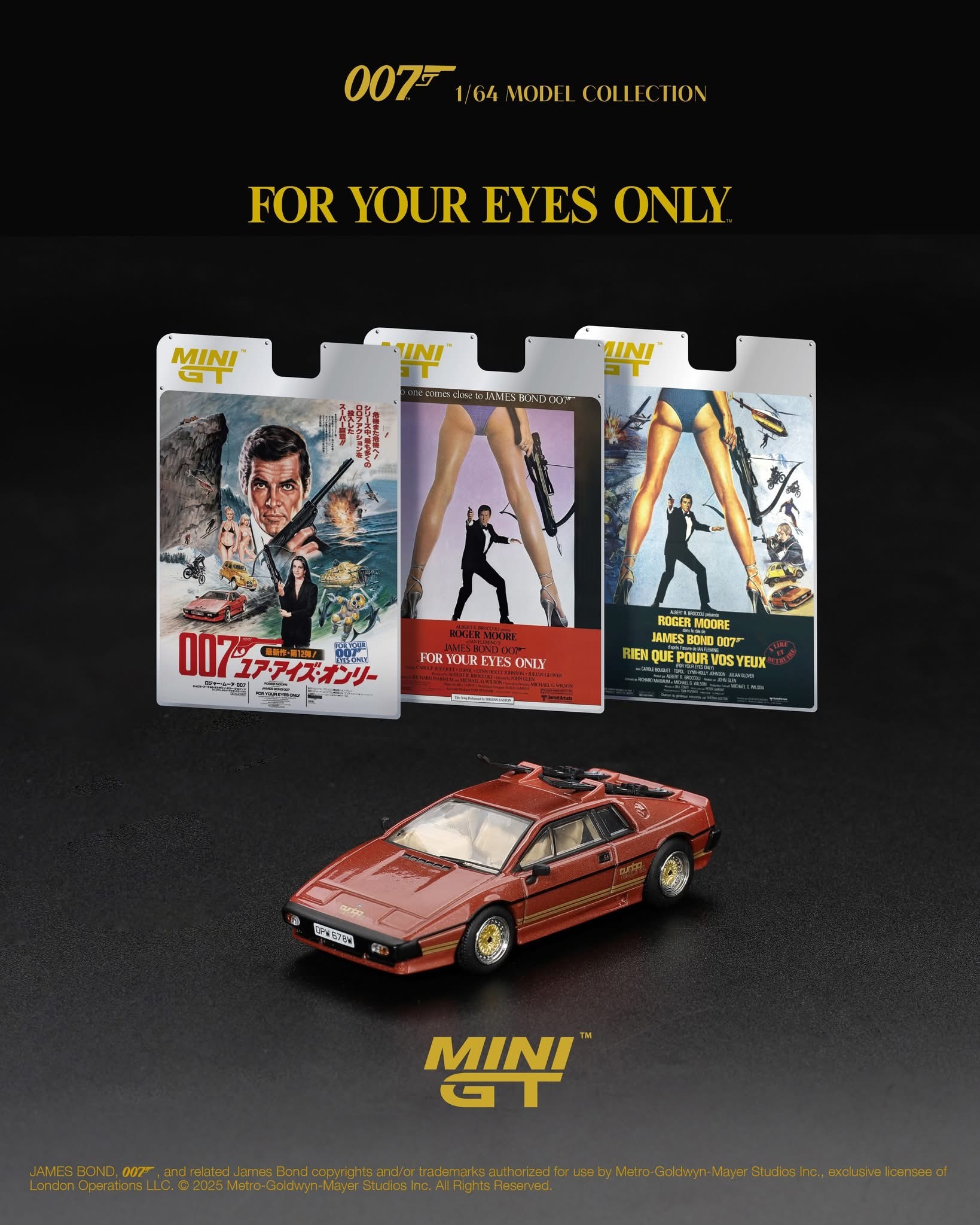 預訂 Pre-order - MiniGT 912 Lotus Esprit Turbo Copper Fire Metallic  "For Your Eyes Only" / 英文版 English Blister Packaging