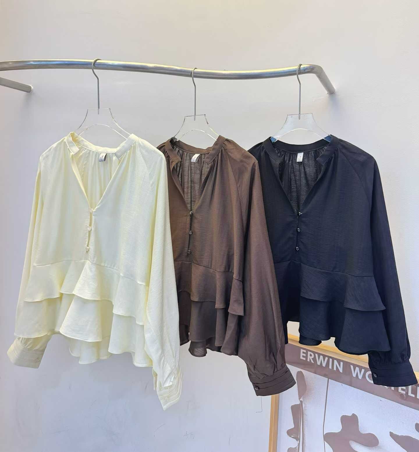 MG5105 蛋糕裙擺雪紡上衣