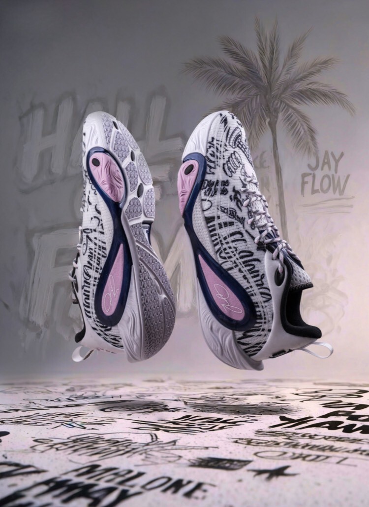 <連線代購商品>男鞋 李寧 LI-NING WADE DLO 1 X Jay Flow聯名 塗鴉 耐磨 緩震 支撐 實戰 籃球鞋【ABPV009-18】D'Angelo Russell