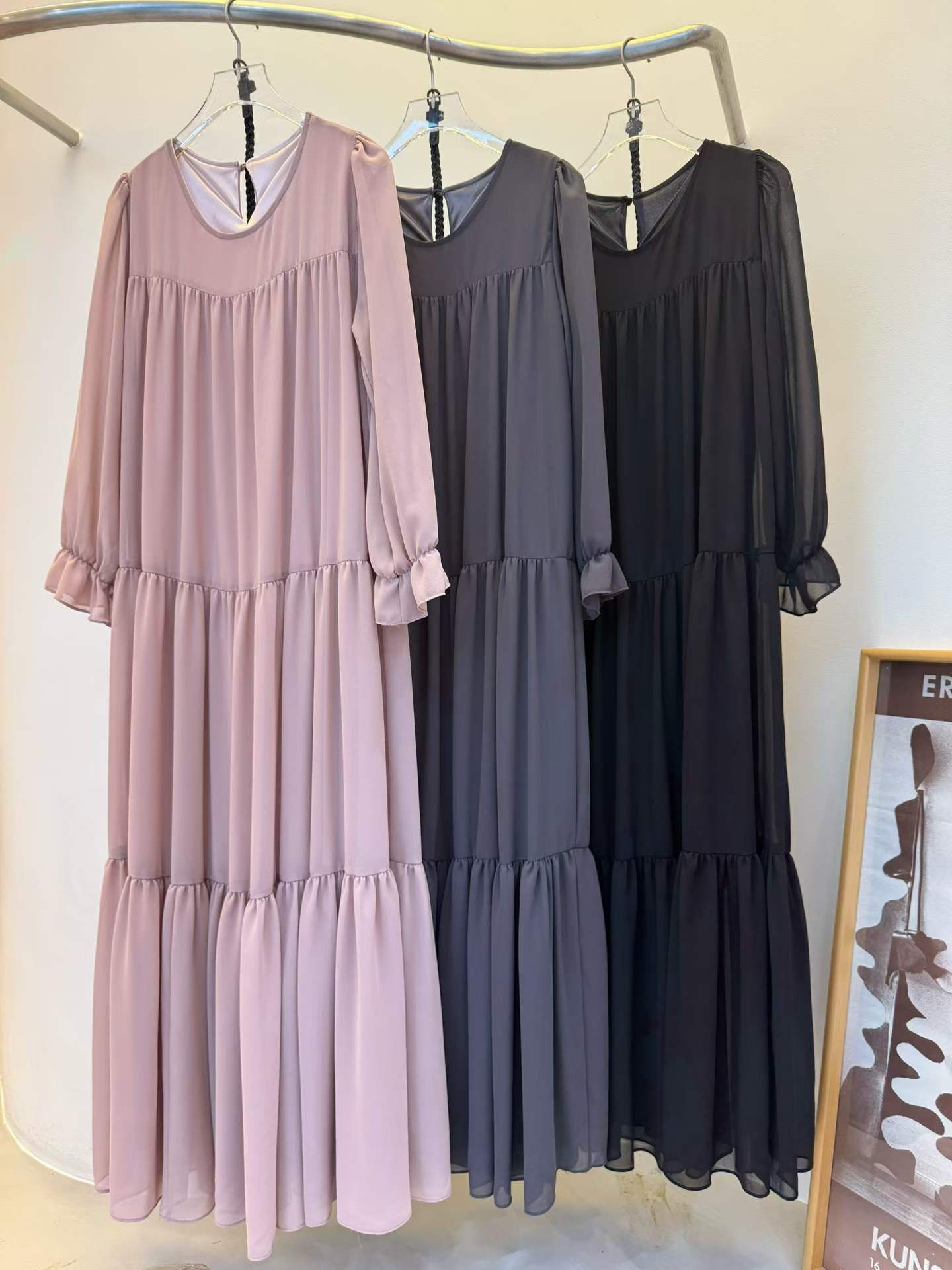 MG5110 層層蛋糕雪紡連身裙