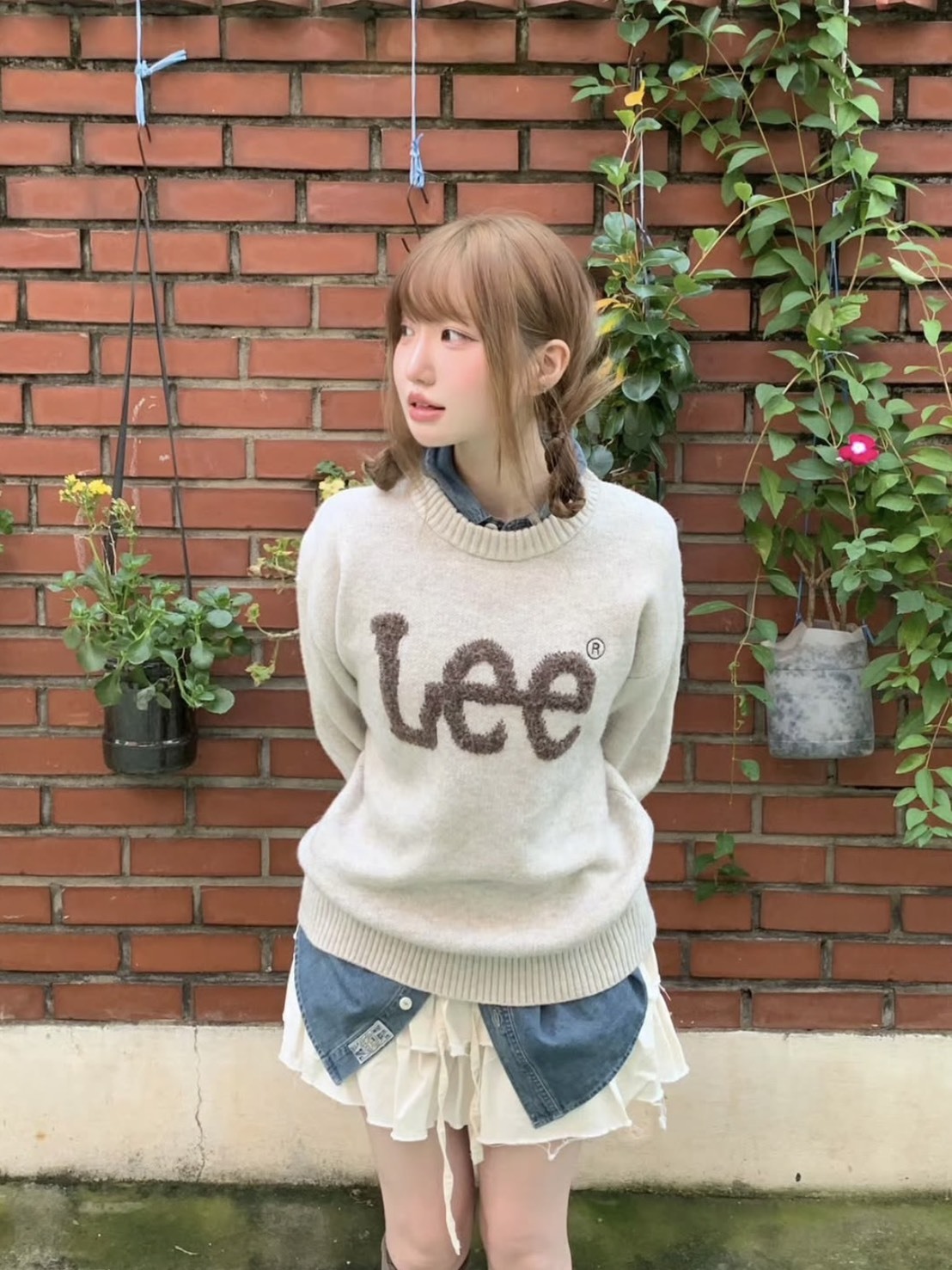 <快速出貨> LEE 大LOGO圓領毛衣 五色