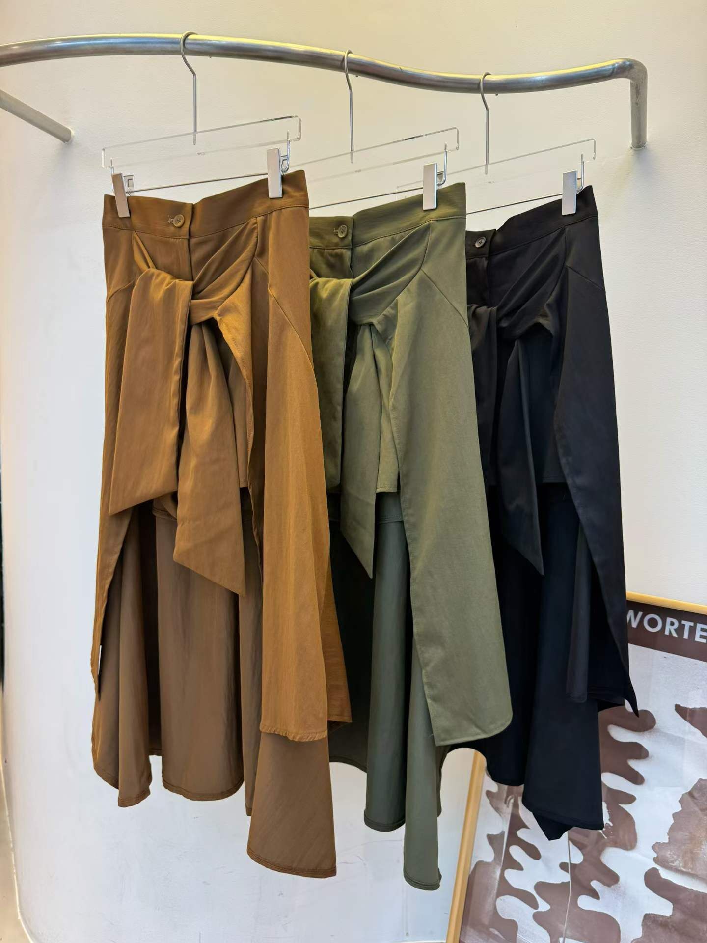 MG5113 打結長裙拼接短褲