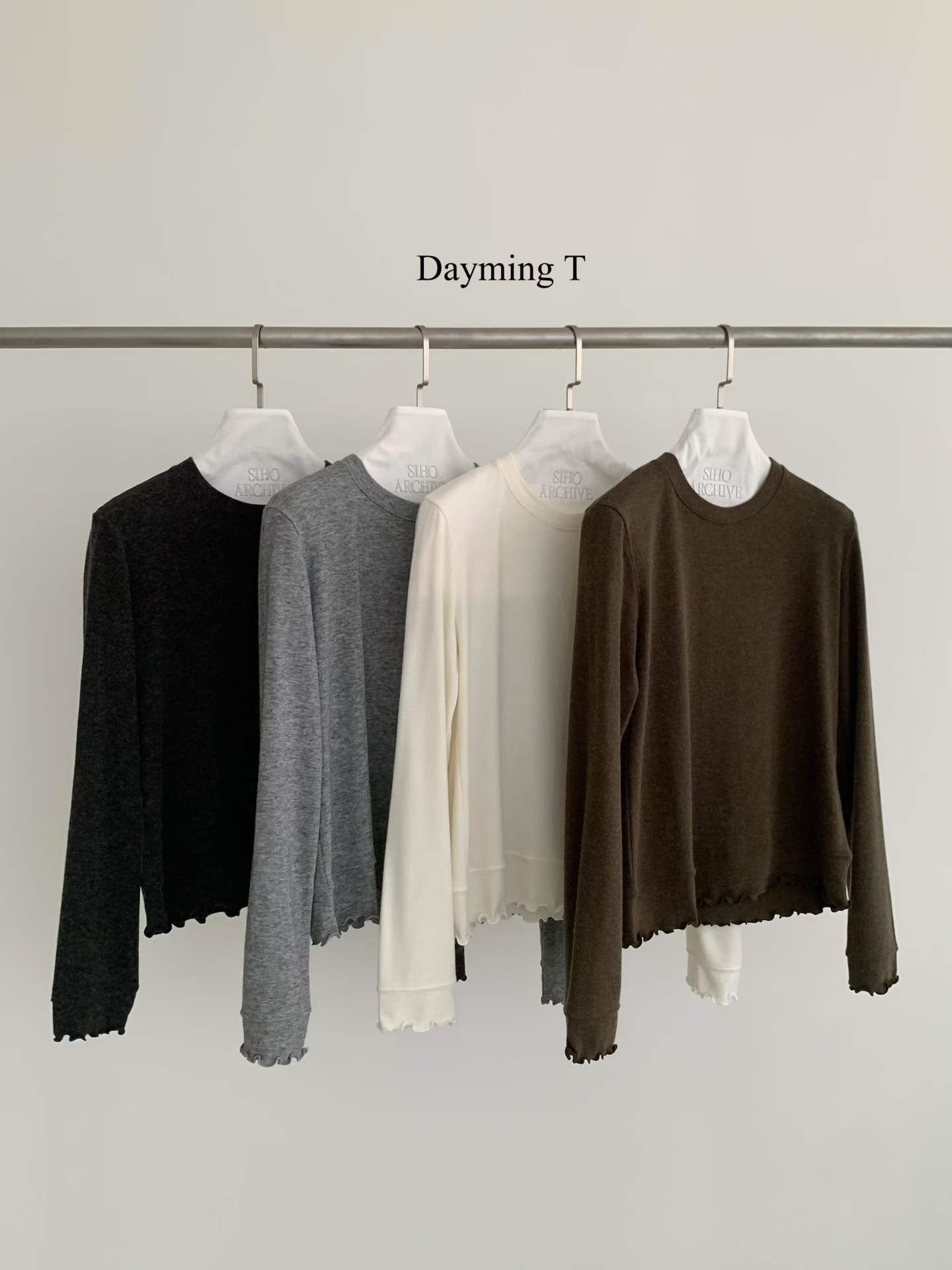 AP5120 木耳邊圓領棉質上衣