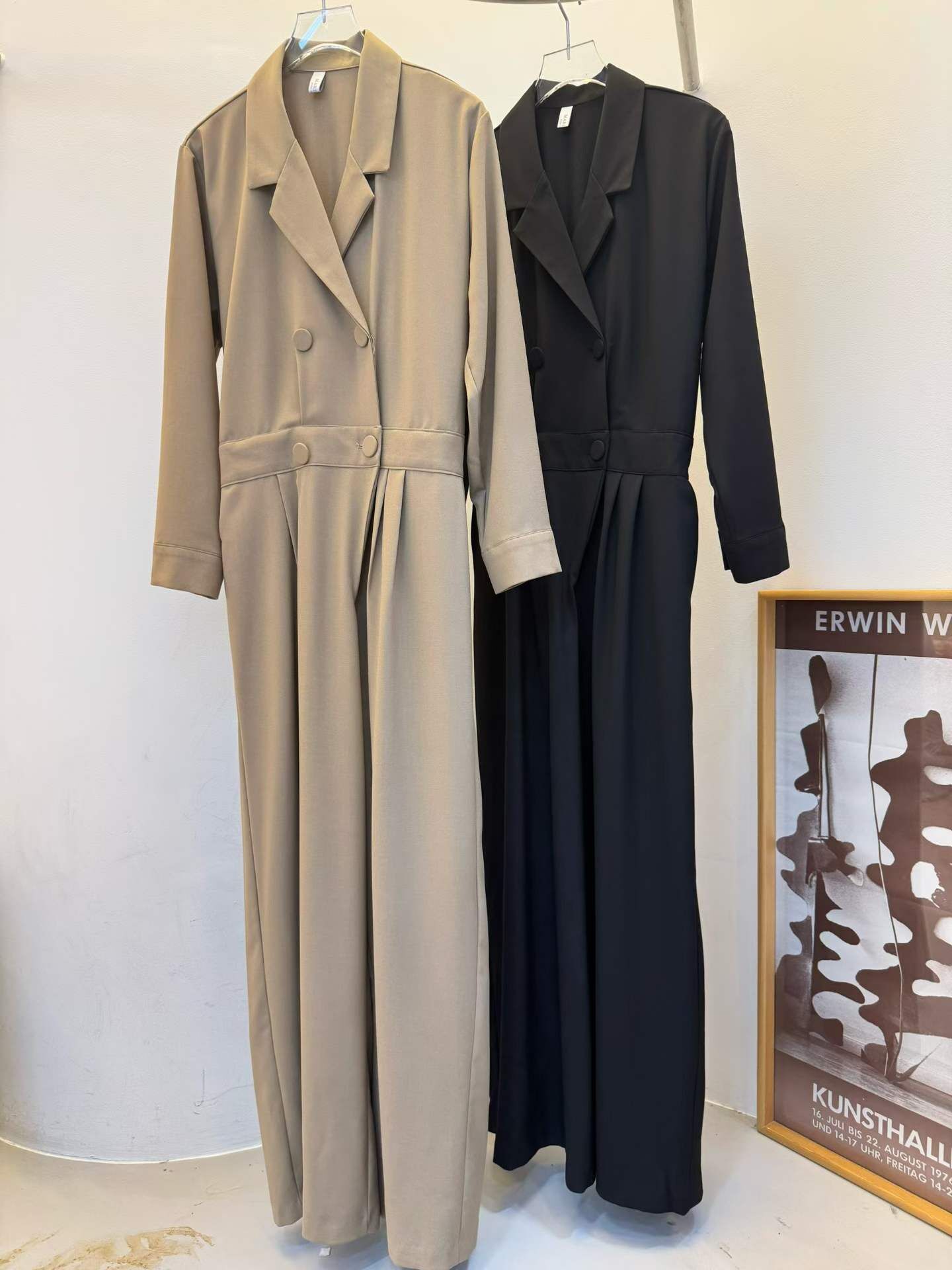 MG5118 西裝領雙排扣連身褲