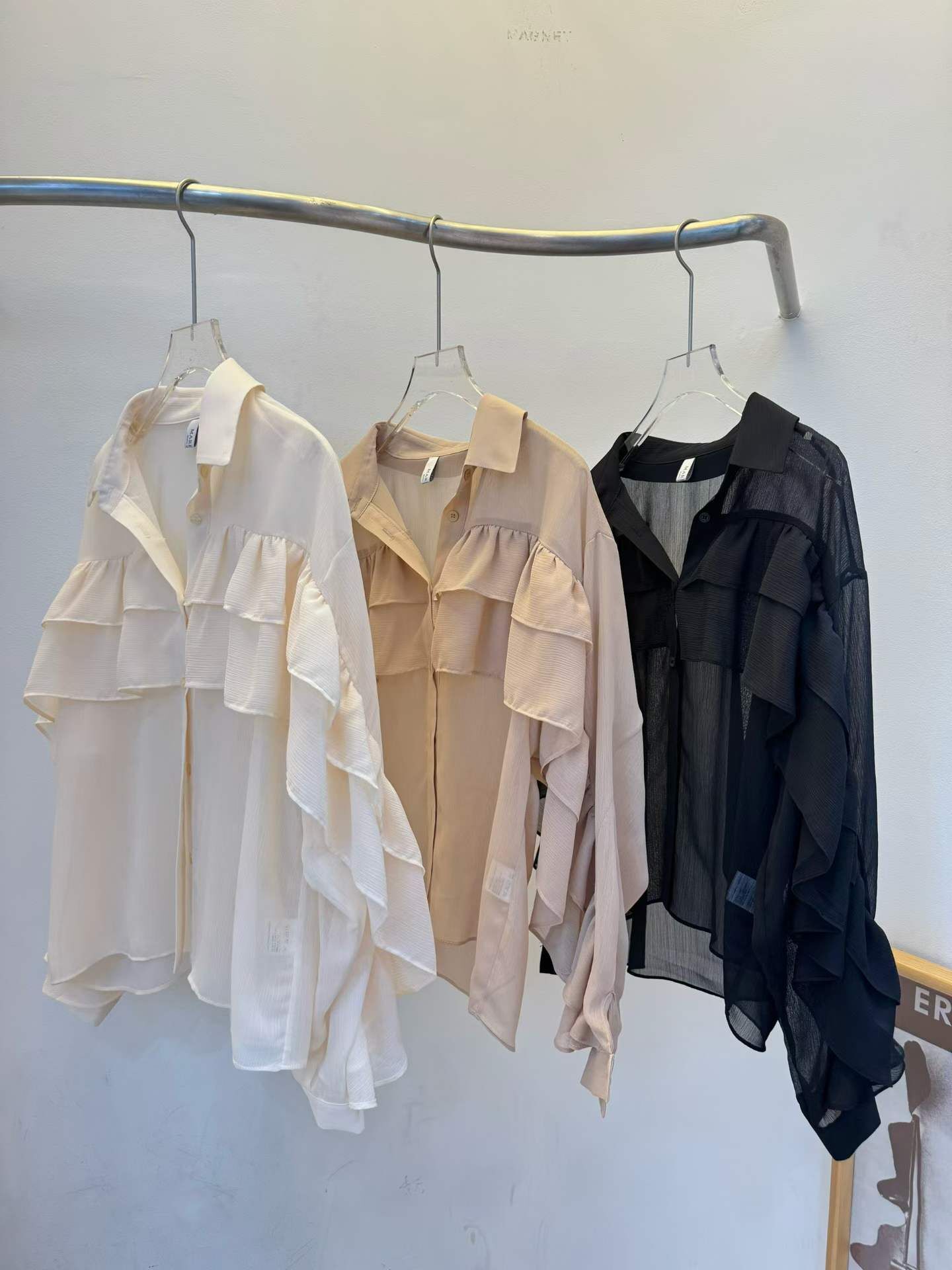 MG5120 波浪邊雪紡恤衫