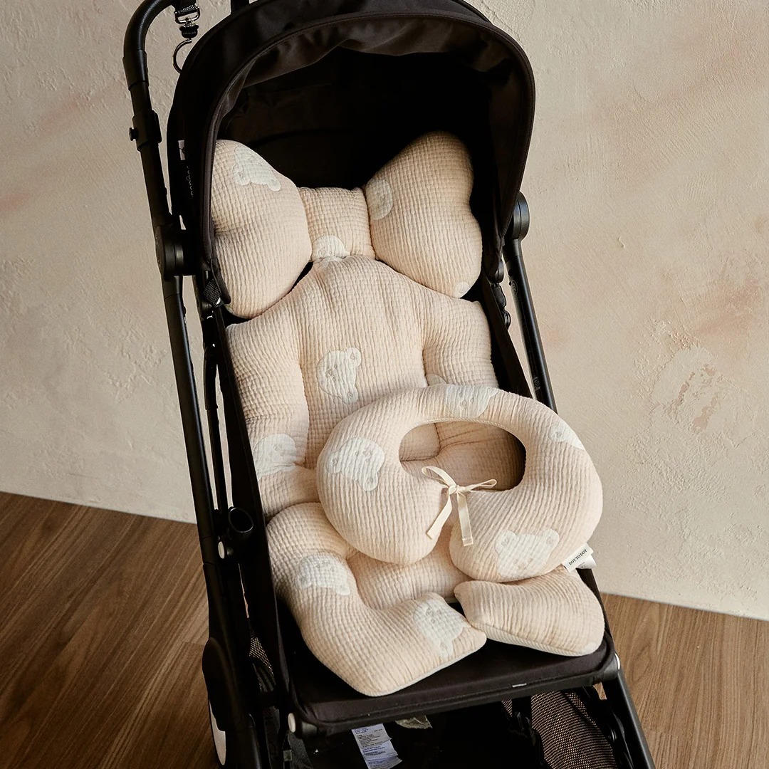 25F/W🍁DTD熊仔滿滿愛意系列-嬰兒推車坐墊連頸枕