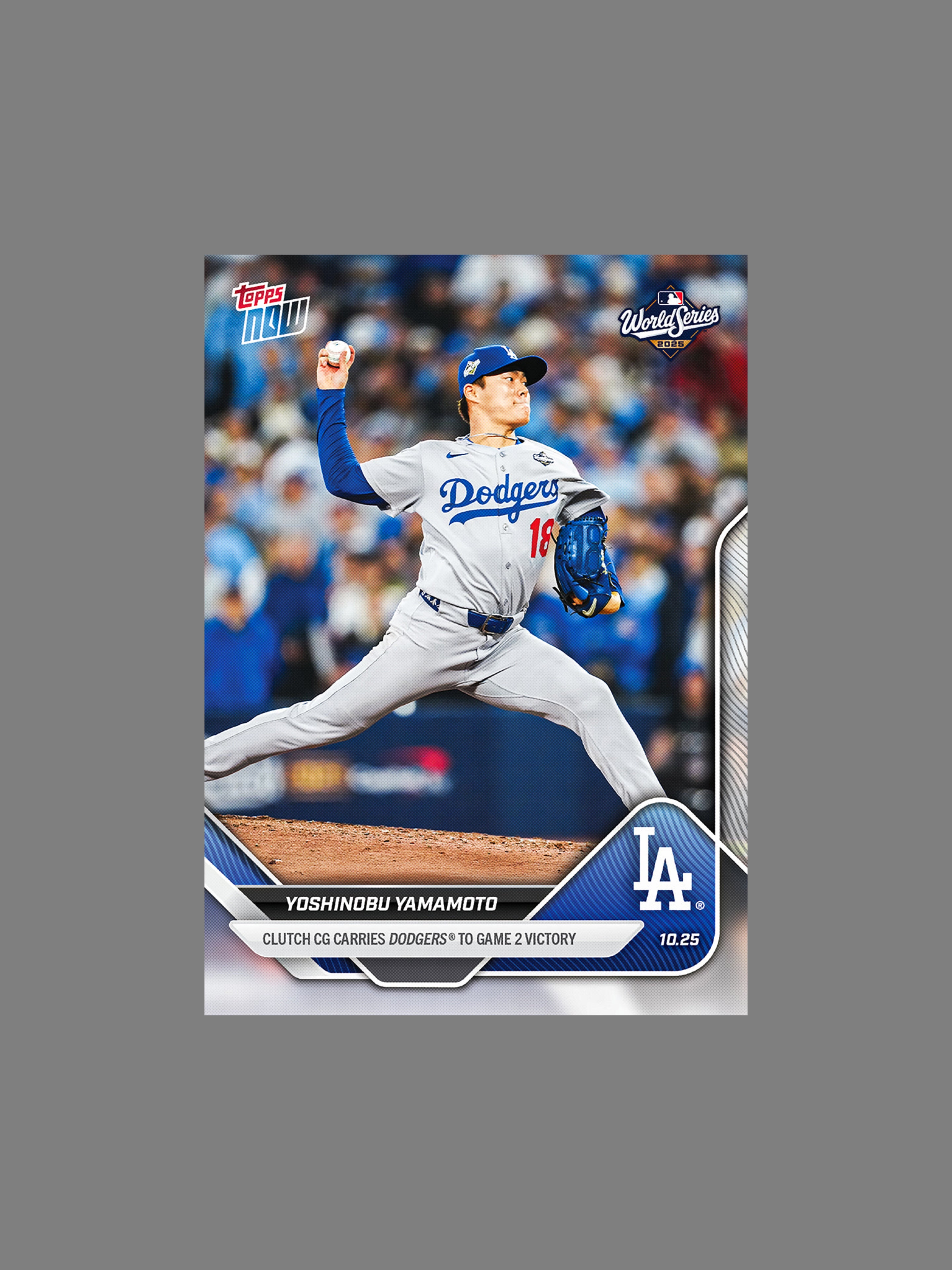 山本由伸 連兩場完投勝 球員卡 Yoshinobu Yamamoto 2025 MLB Topps NOW® Card #901