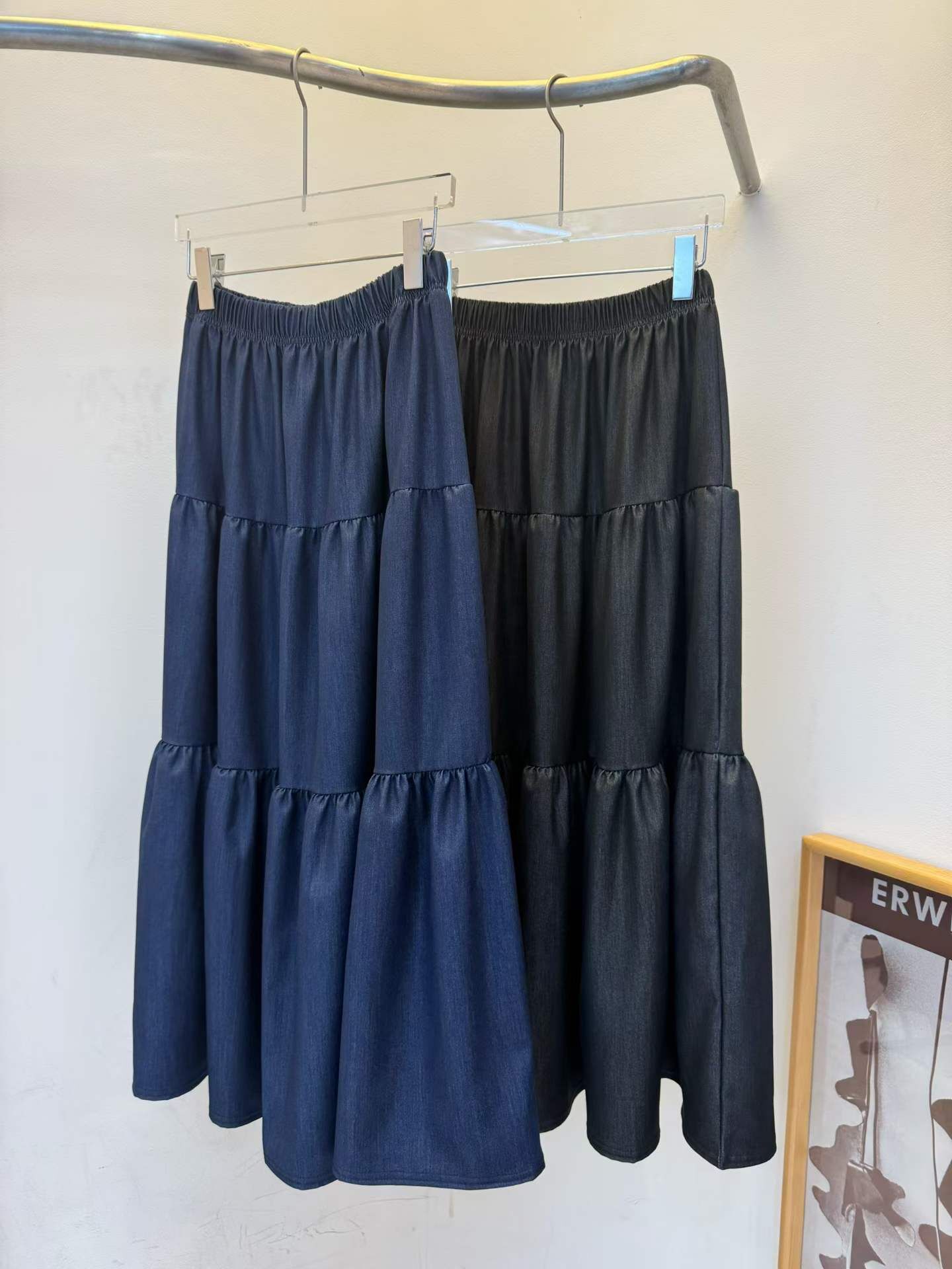 MG5125 仿牛仔蛋糕長裙