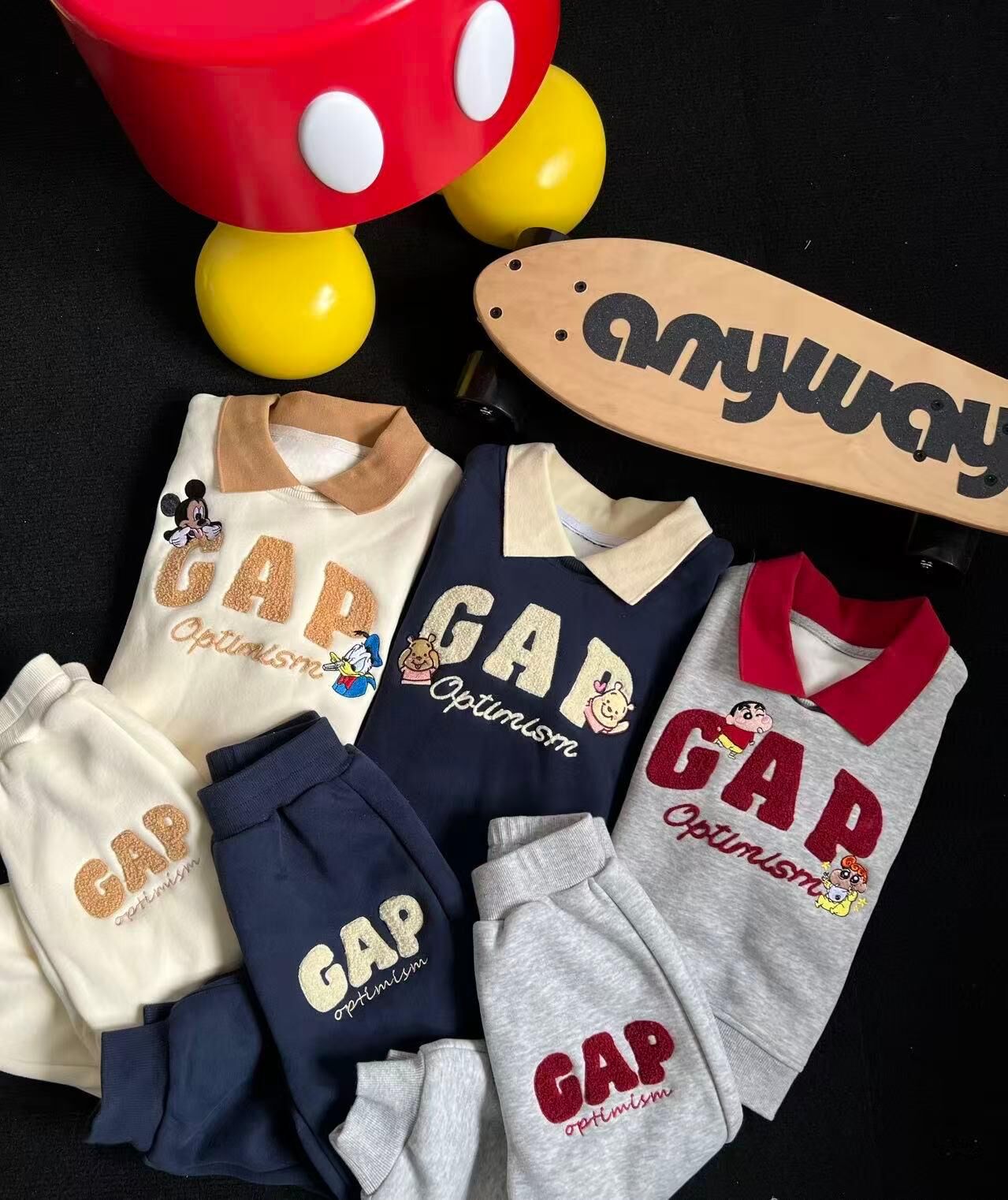 廠單 Gap卡通翻領牛奶絨親子裝