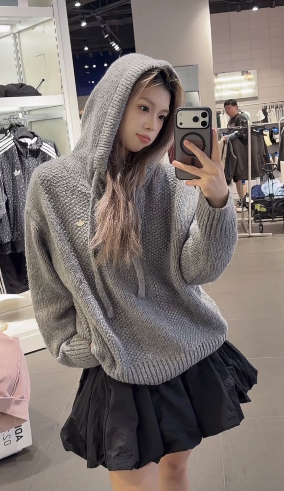 <高級感拉滿..> Adidas originals FW25 針織 連帽毛衣 兩色